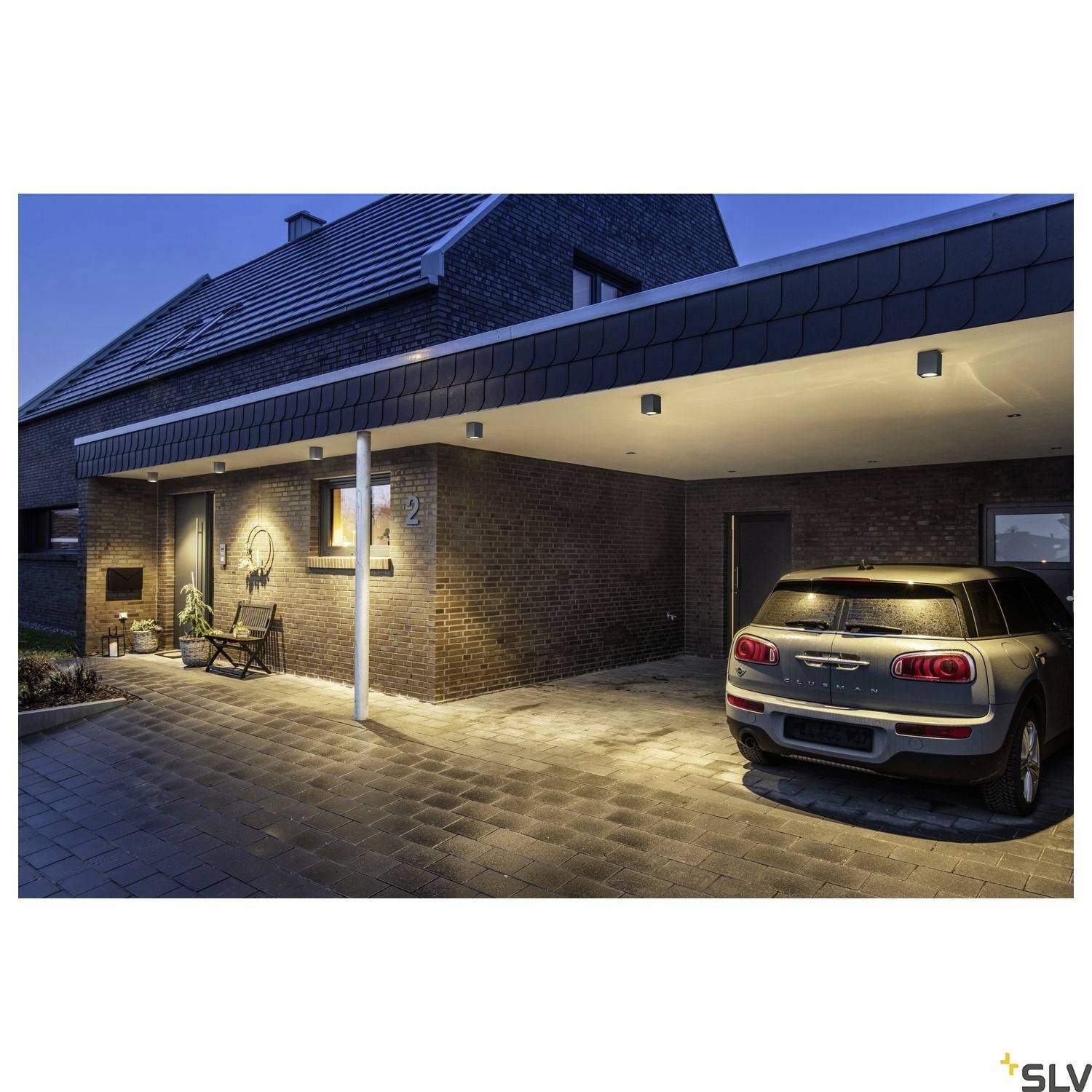 SLV 1003421 ENOLA SQUARE M LED-Deckenleuchte LED fest eingebaut 10W Anthrazit