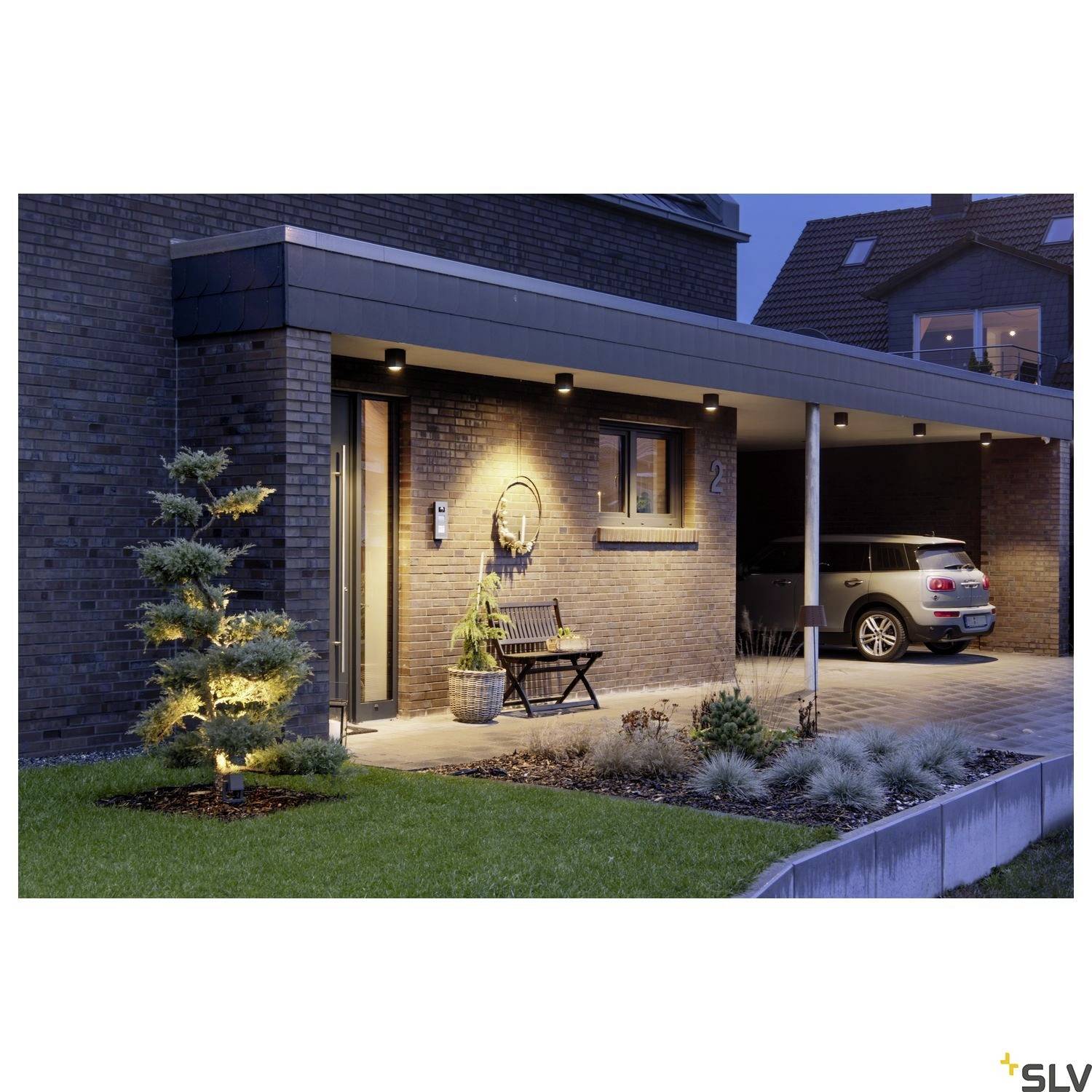 SLV 1003421 ENOLA SQUARE M LED-Deckenleuchte LED fest eingebaut 10W Anthrazit