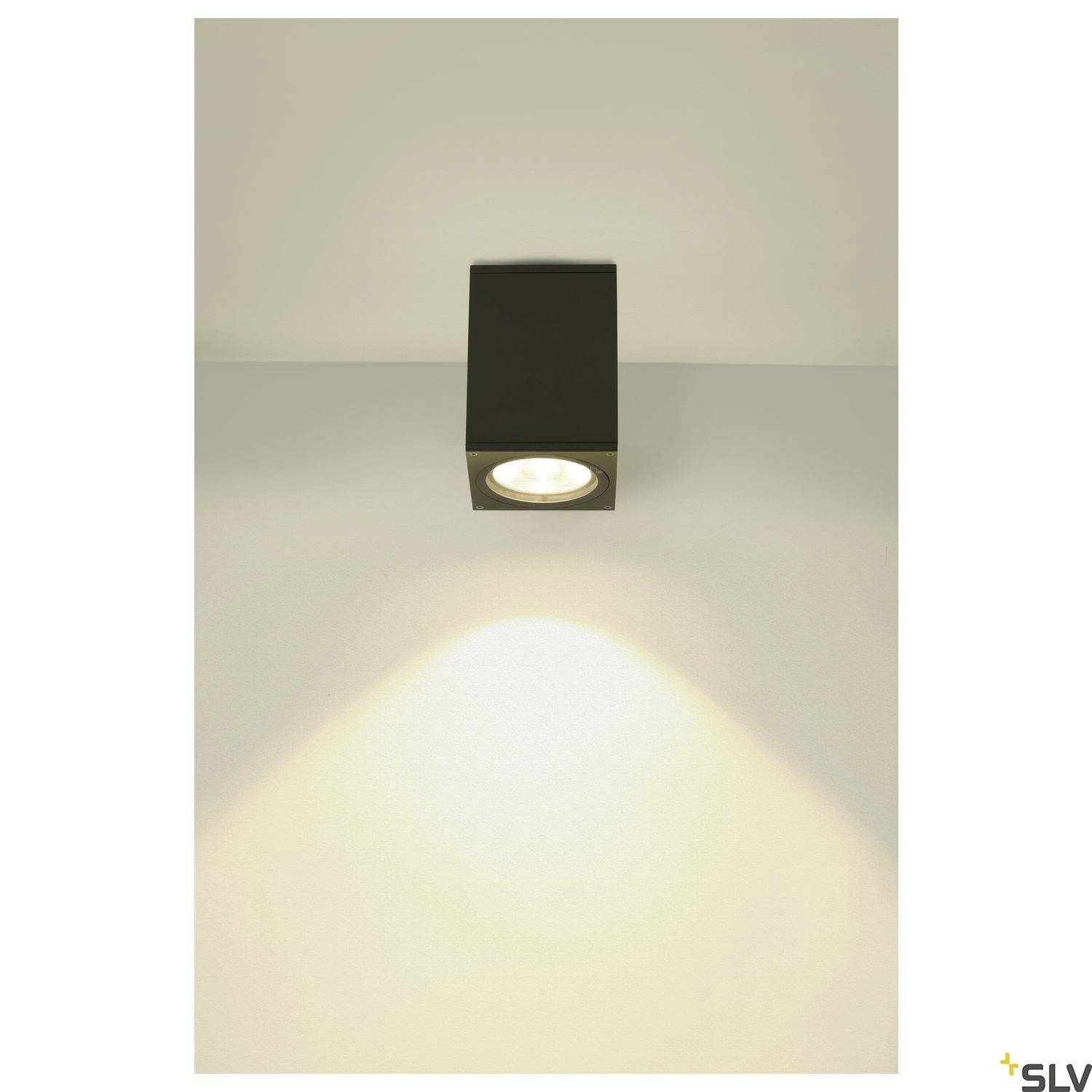 SLV 1003421 ENOLA SQUARE M LED-Deckenleuchte LED fest eingebaut 10W Anthrazit