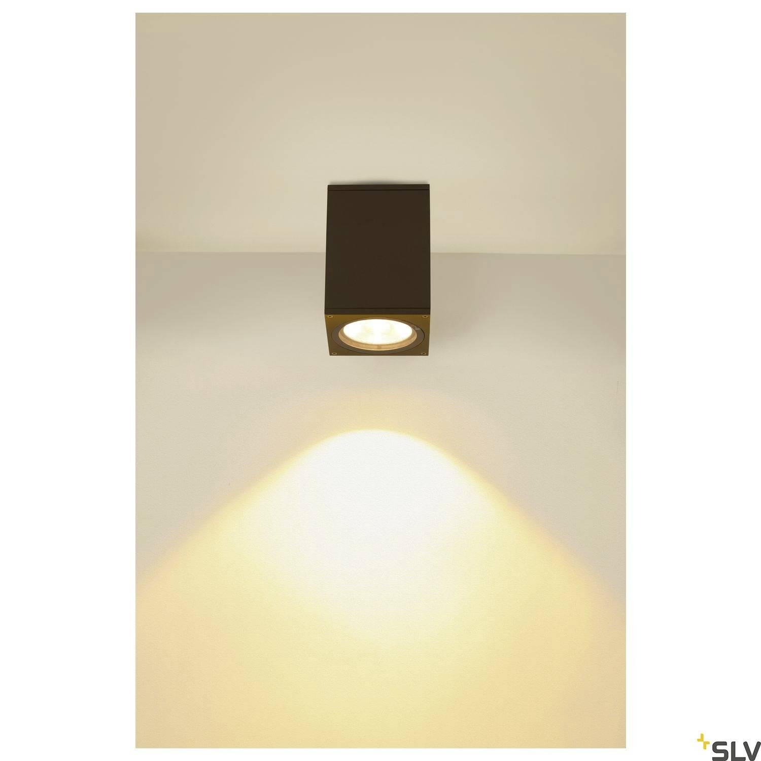 SLV 1003421 ENOLA SQUARE M LED-Deckenleuchte LED fest eingebaut 10W Anthrazit