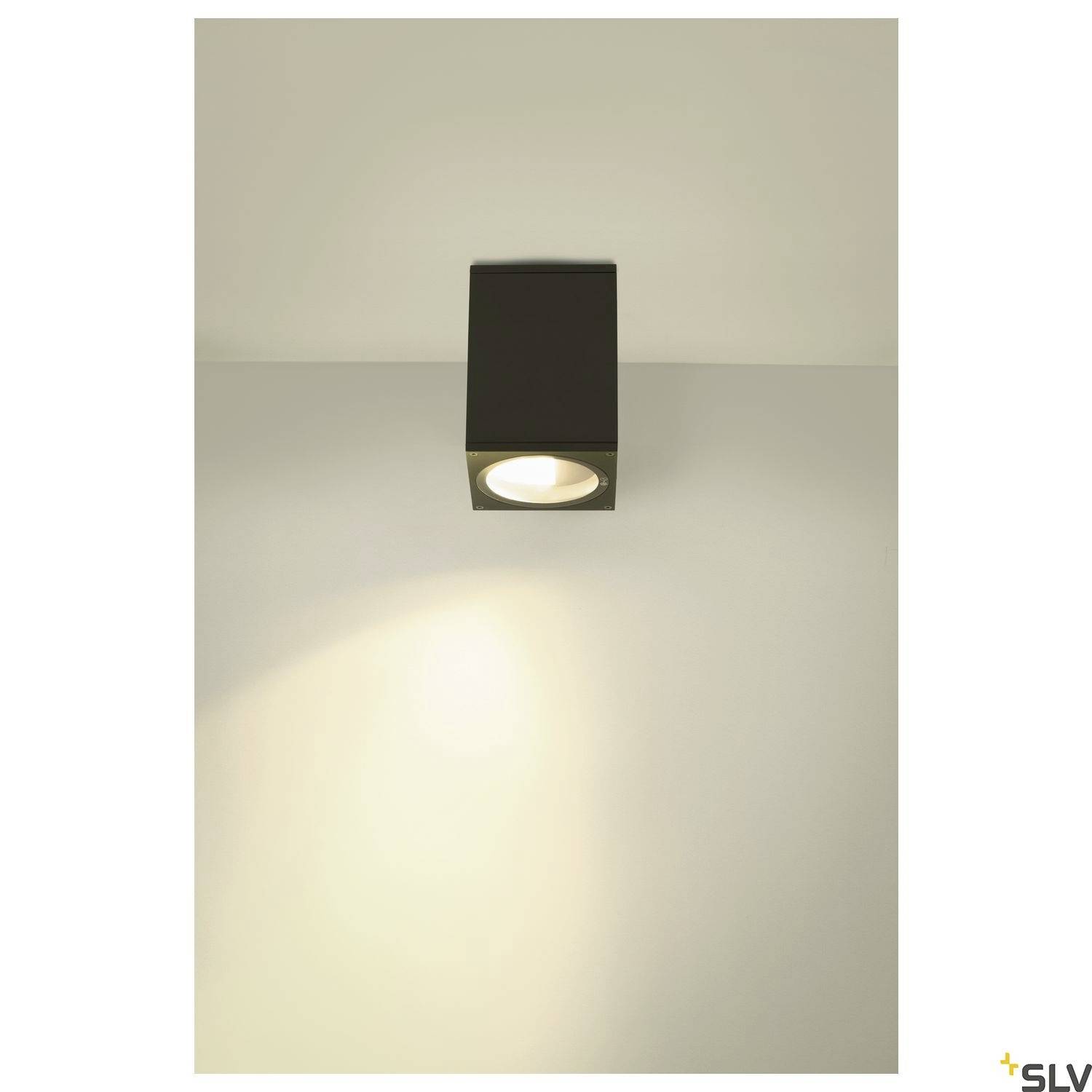 SLV 1003421 ENOLA SQUARE M LED-Deckenleuchte LED fest eingebaut 10W Anthrazit