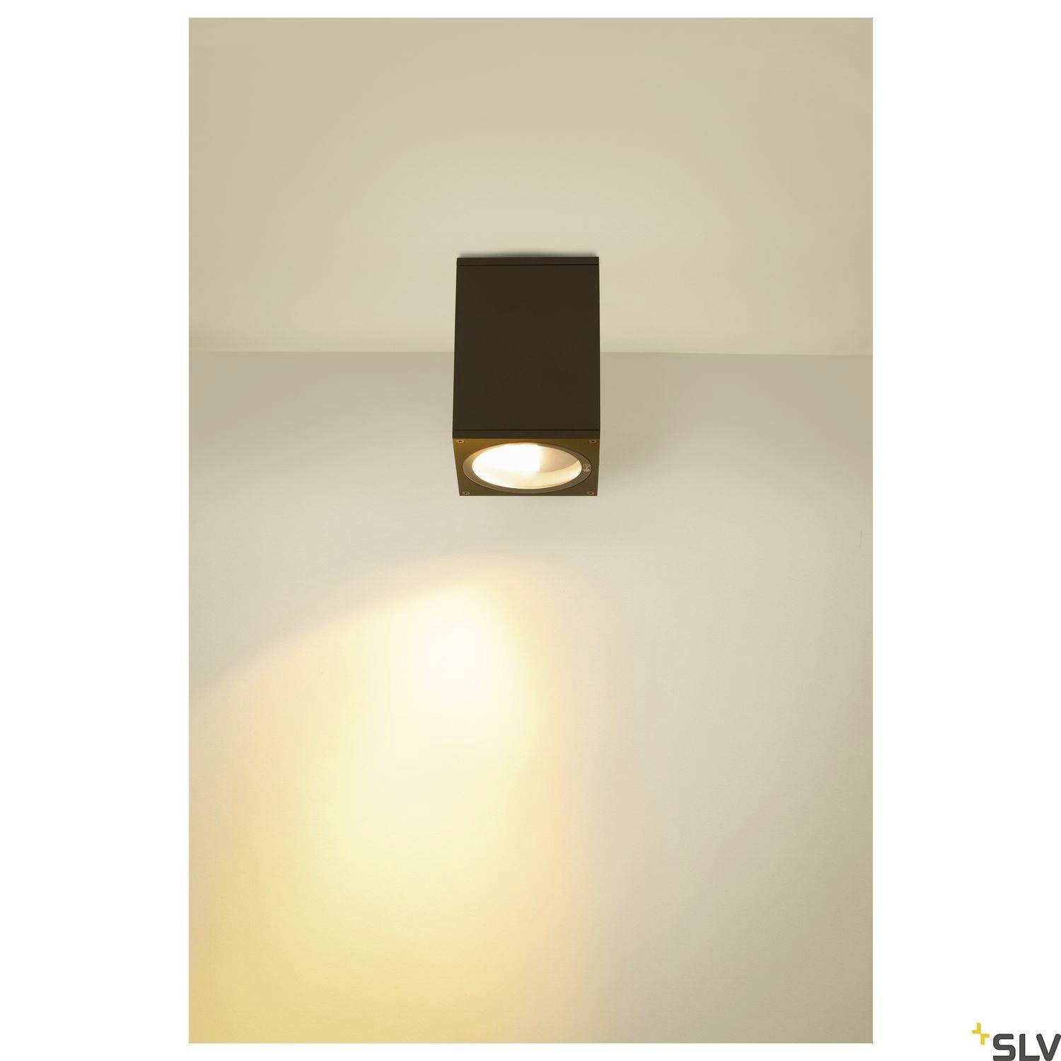 SLV 1003421 ENOLA SQUARE M LED-Deckenleuchte LED fest eingebaut 10W Anthrazit