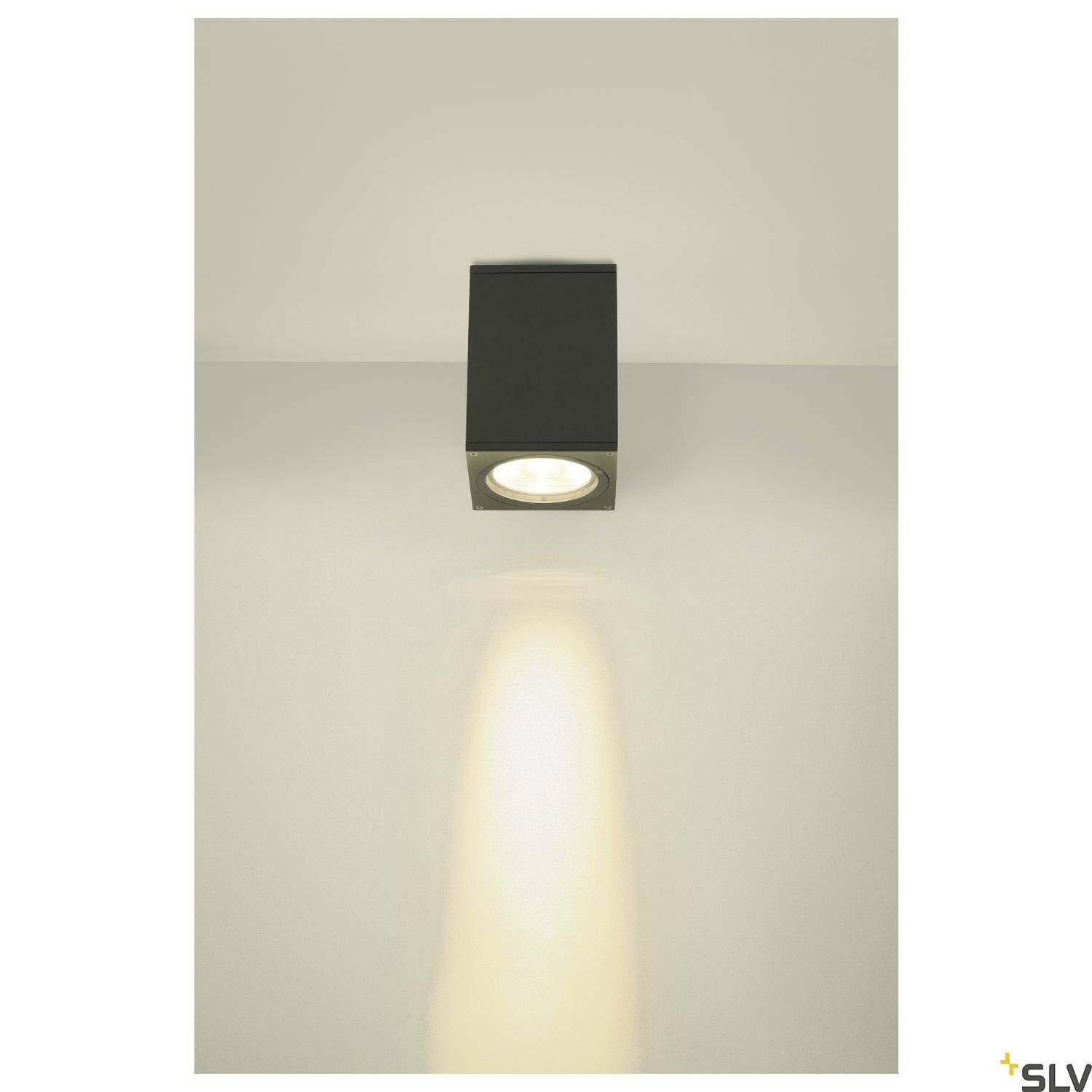 SLV 1003421 ENOLA SQUARE M LED-Deckenleuchte LED fest eingebaut 10W Anthrazit