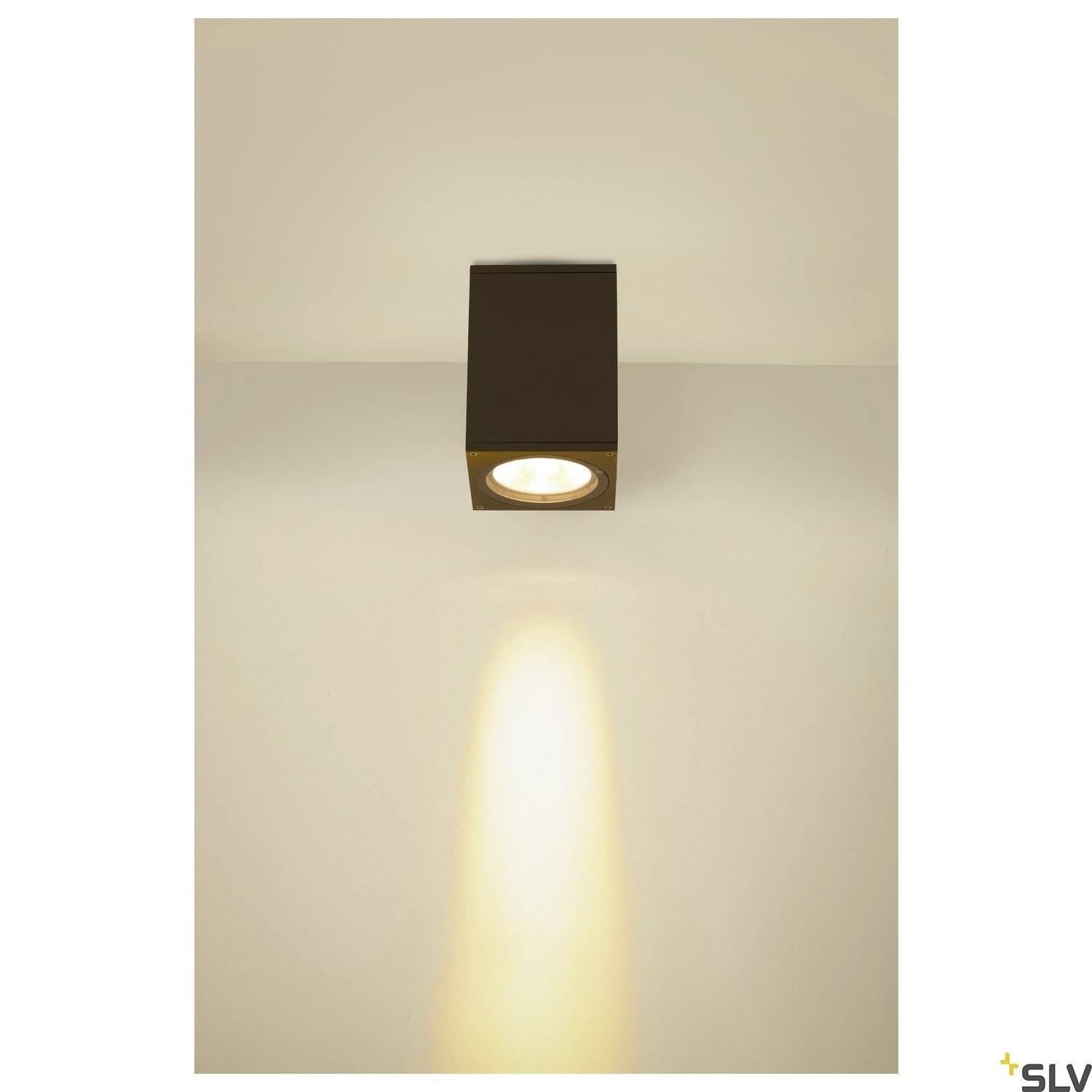 SLV 1003421 ENOLA SQUARE M LED-Deckenleuchte LED fest eingebaut 10W Anthrazit