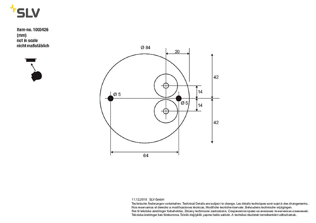 SLV 1003426 ENOLA ROUND S LED-Deckenleuchte LED fest eingebaut 9W Anthrazit