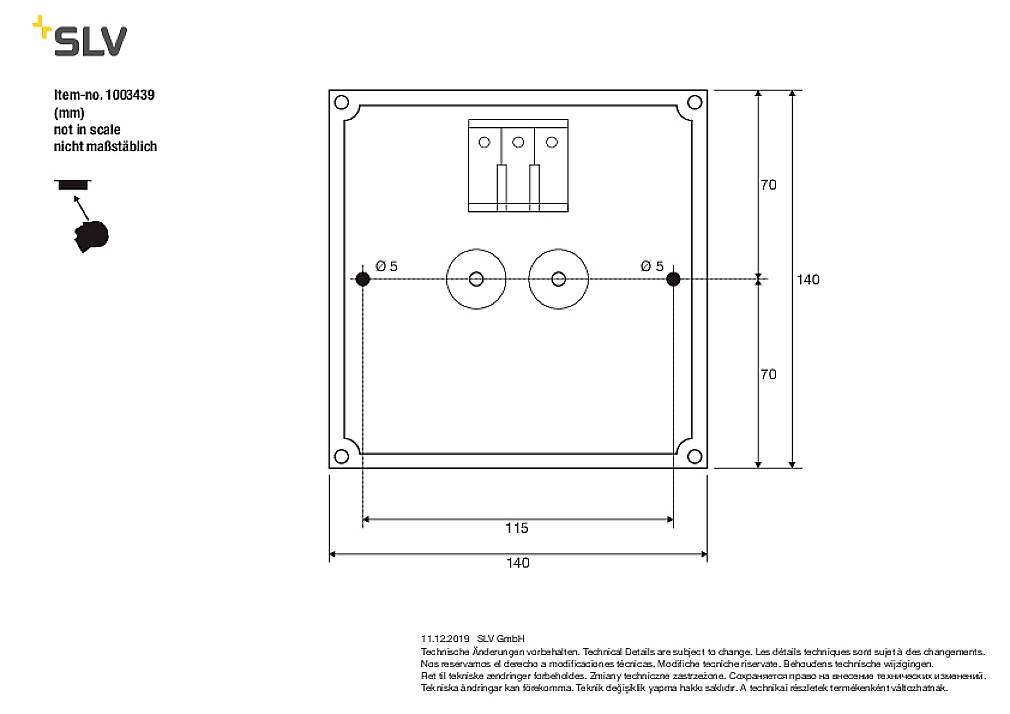 SLV 1003439 ENOLA SQUARE L LED-Deckenleuchte LED fest eingebaut 35W Anthrazit