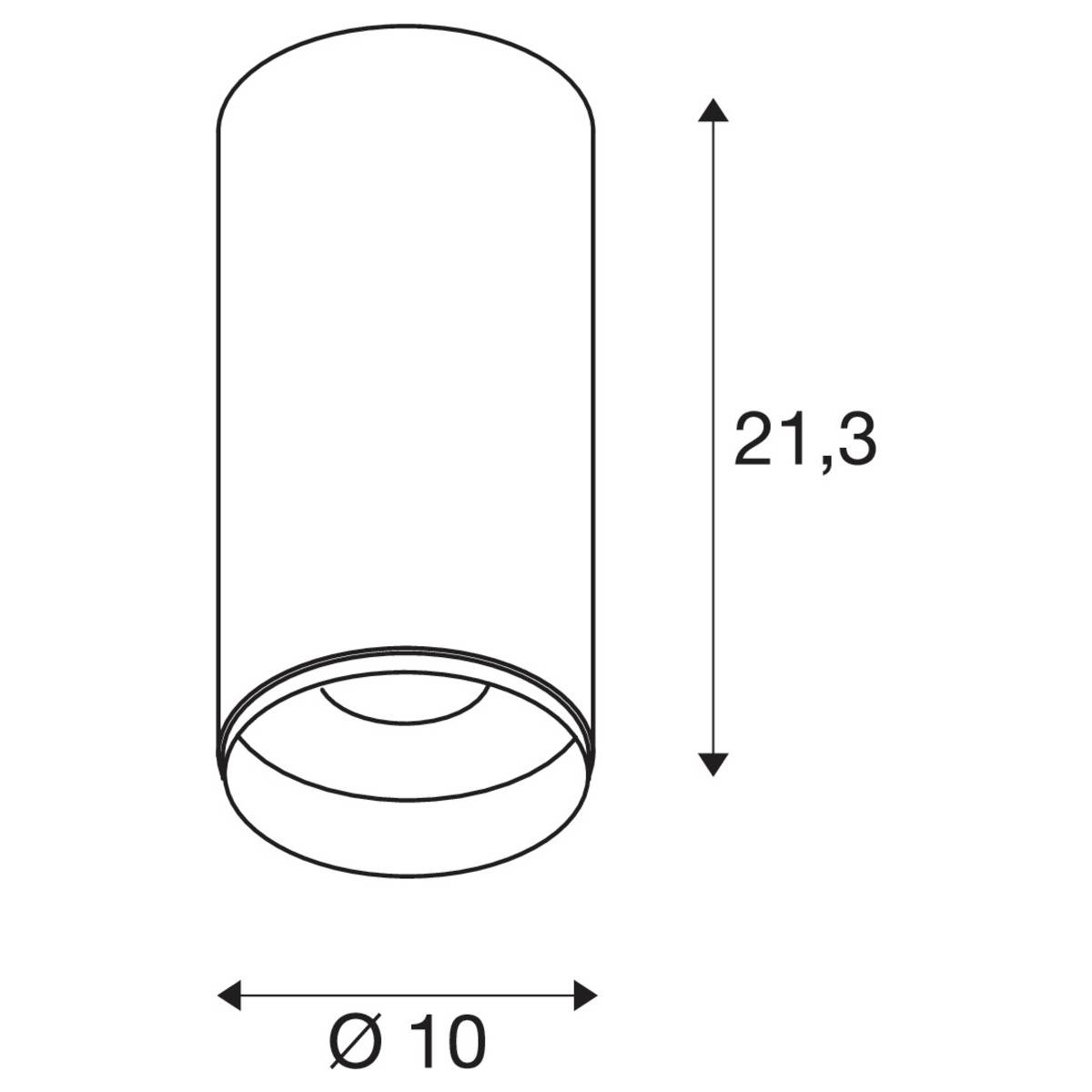 SLV 1004610 NUMINOS L LED-Deckenleuchte LED fest eingebaut 28W Schwarz