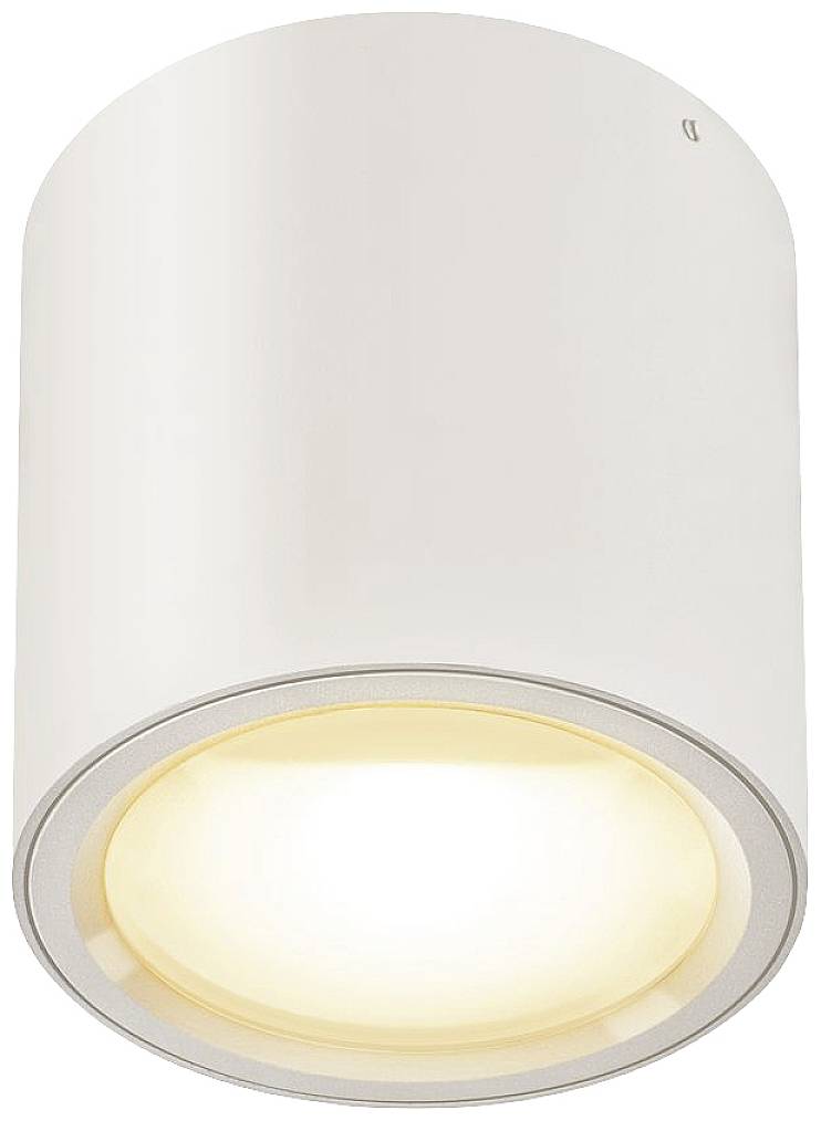 Weiße zylindrische Deckenleuchte mit warmem, weichem Licht. Ideal für moderne, minimalistische Innenräume.