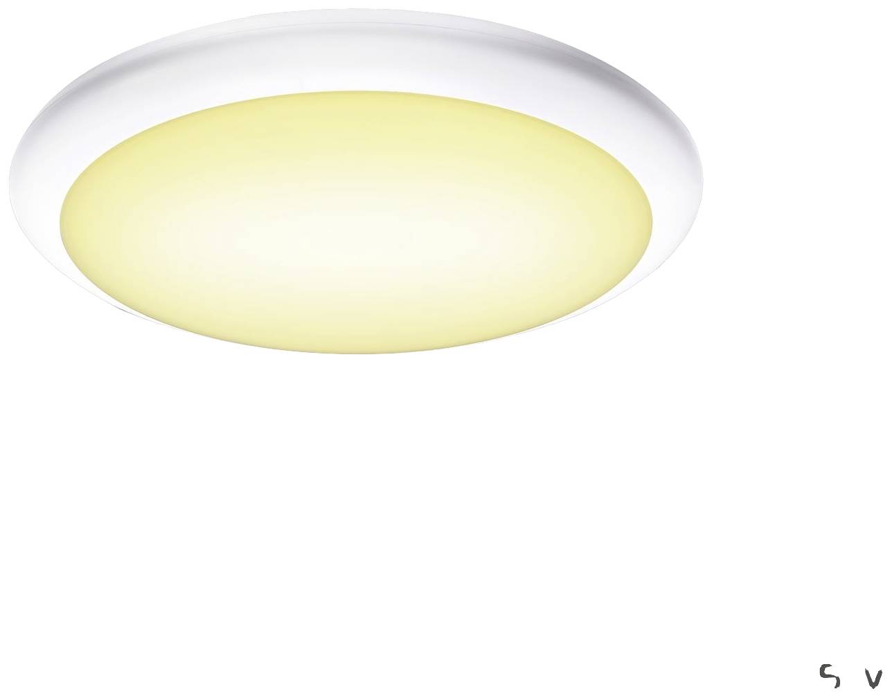 SLV 1005089 RUBA 27 LED-Deckenleuchte LED fest eingebaut 12W Weiß