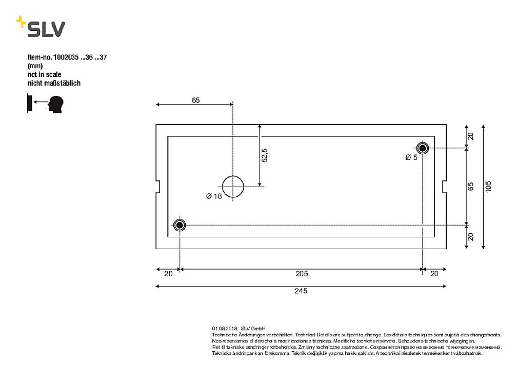SLV 1002035 BOX-L LED-Deckenleuchte LED fest eingebaut 19W Anthrazit