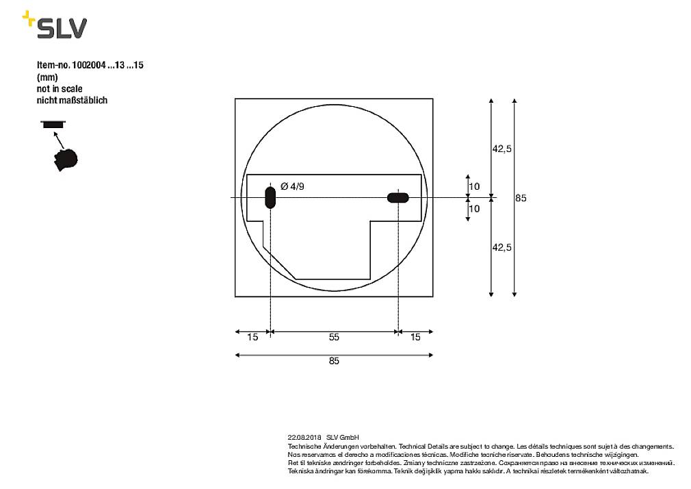 SLV 1002004 TRILEDO Deckenleuchte GU10 Aluminium