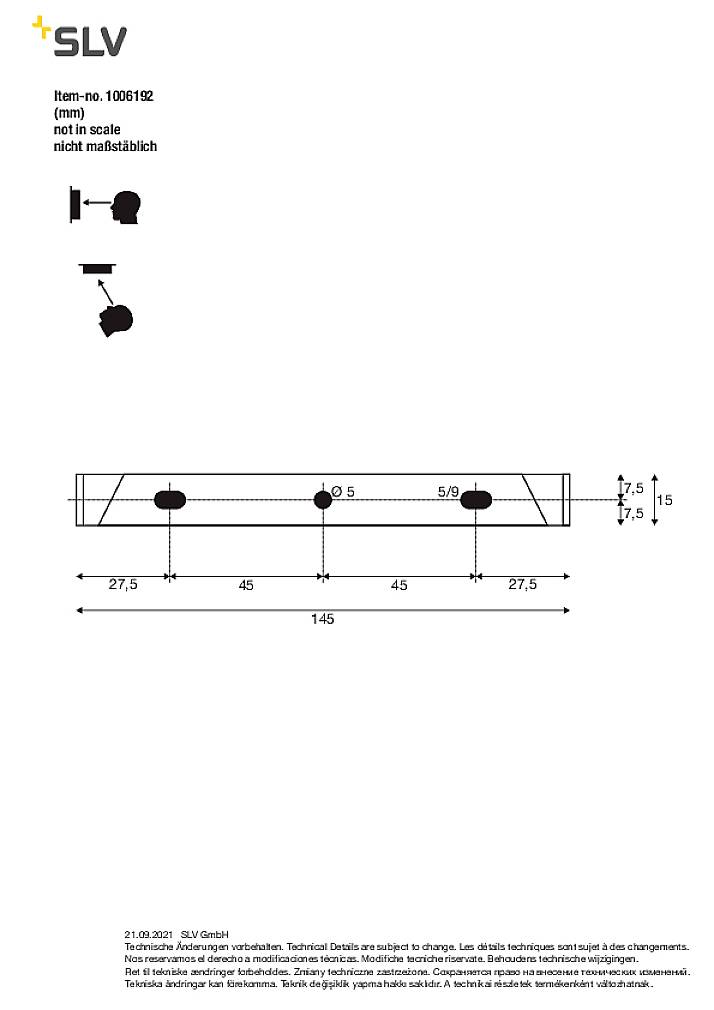 SLV 1006192 FLOODI M LED-Deckenleuchte LED fest eingebaut 30W Anthrazit