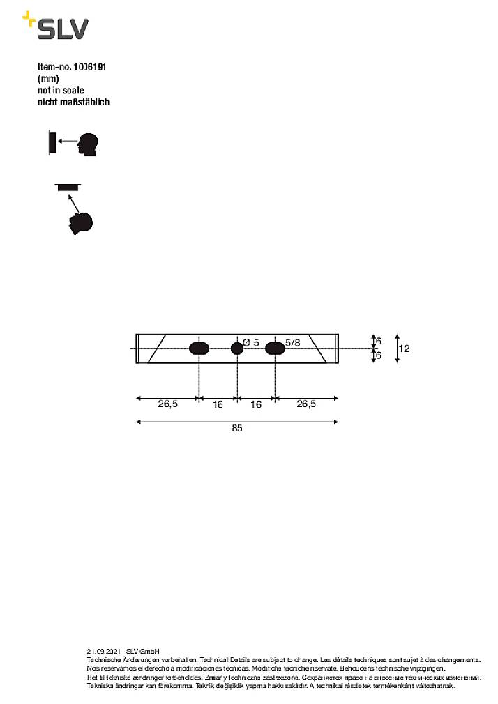 SLV 1006191 FLOODI S LED-Deckenleuchte LED fest eingebaut 9.3W Anthrazit