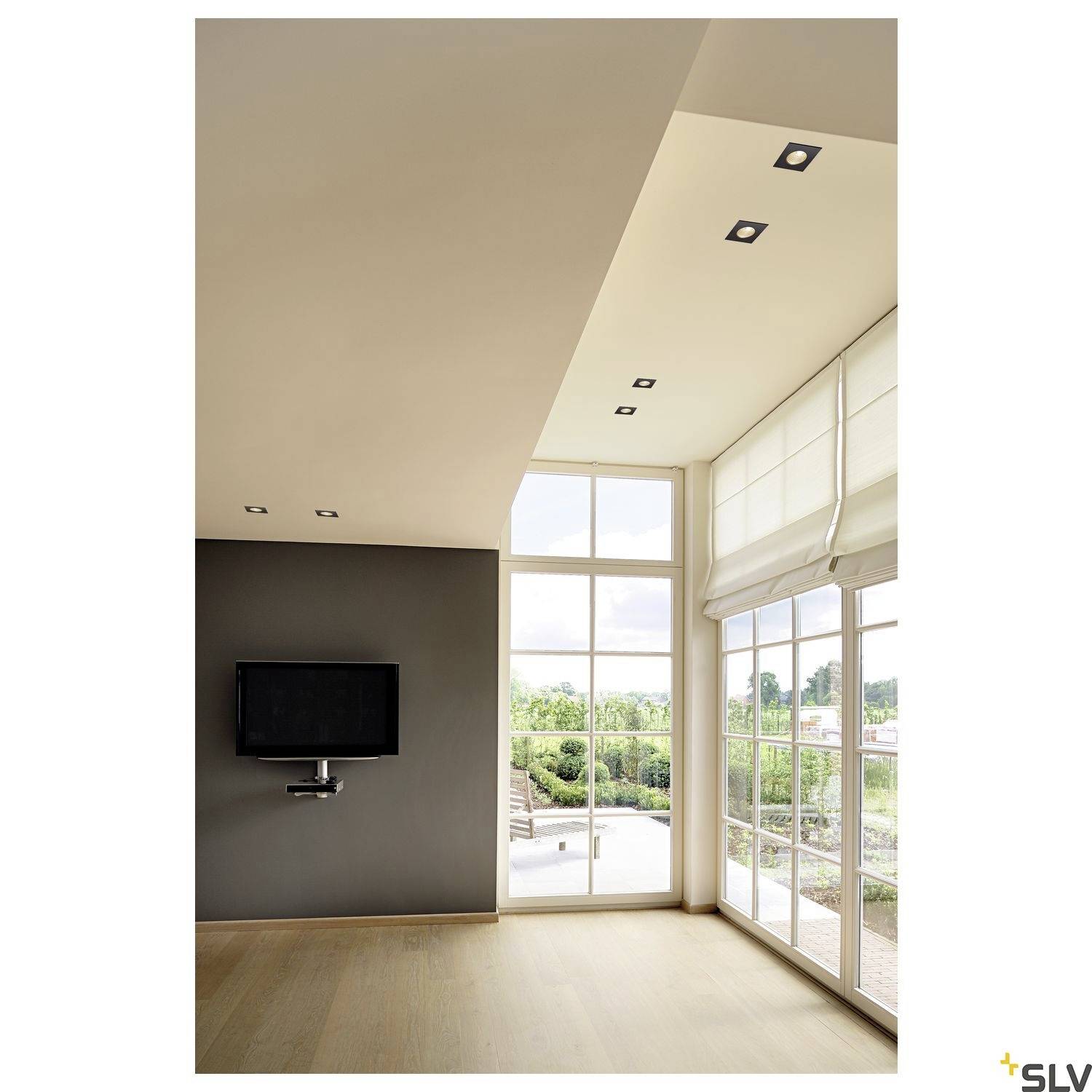 SLV 1002101 PATTA-I LED-Einbauleuchte LED fest eingebaut Schwarz