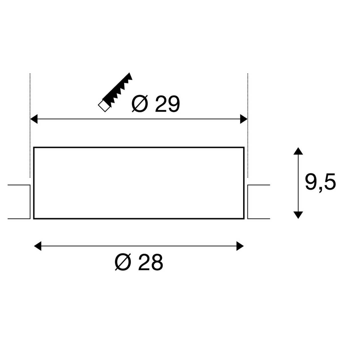 SLV 1001901 MEDO 30 LED-Einbauleuchte LED fest eingebaut 14W Weiß