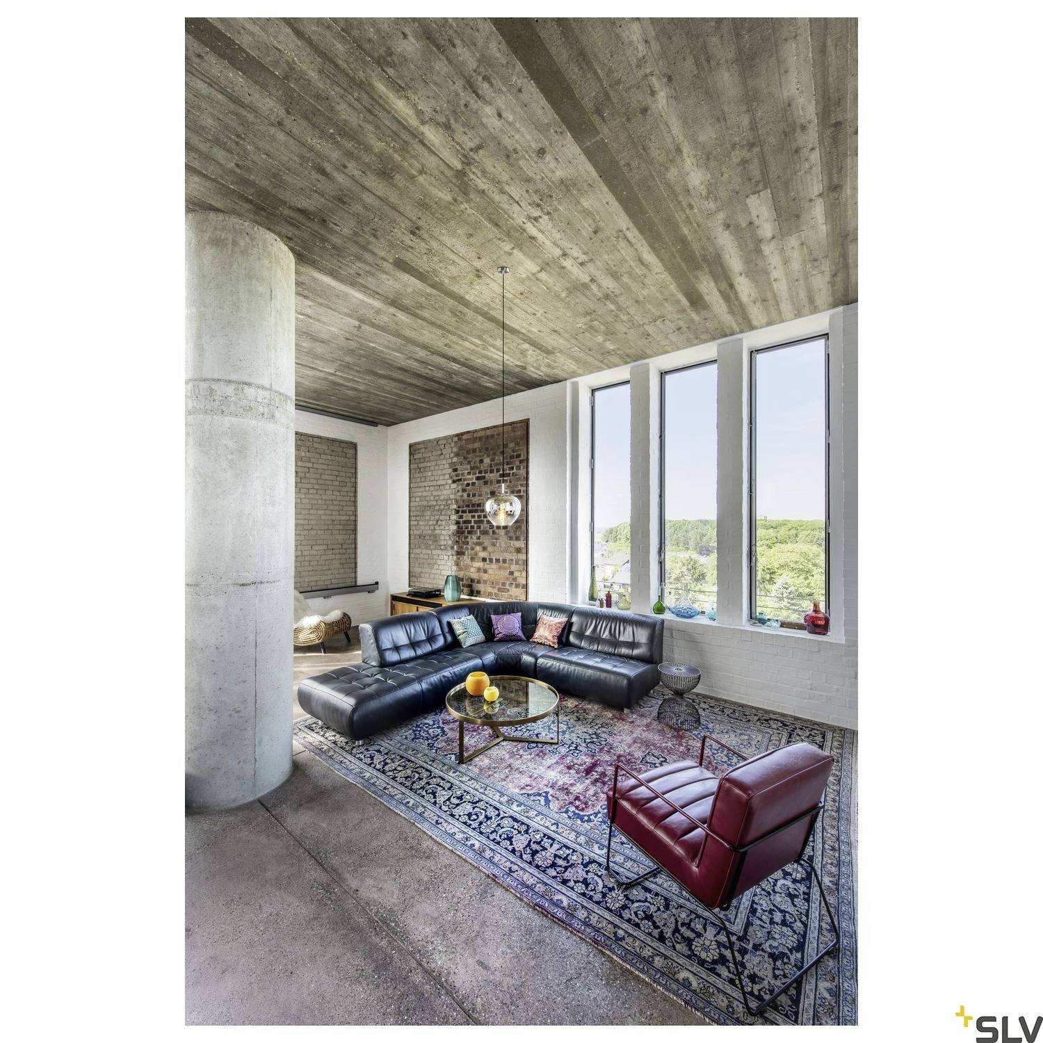 SLV PANTILO CONVEX 29 1003443 Pendelleuchte E27 40W Chrom