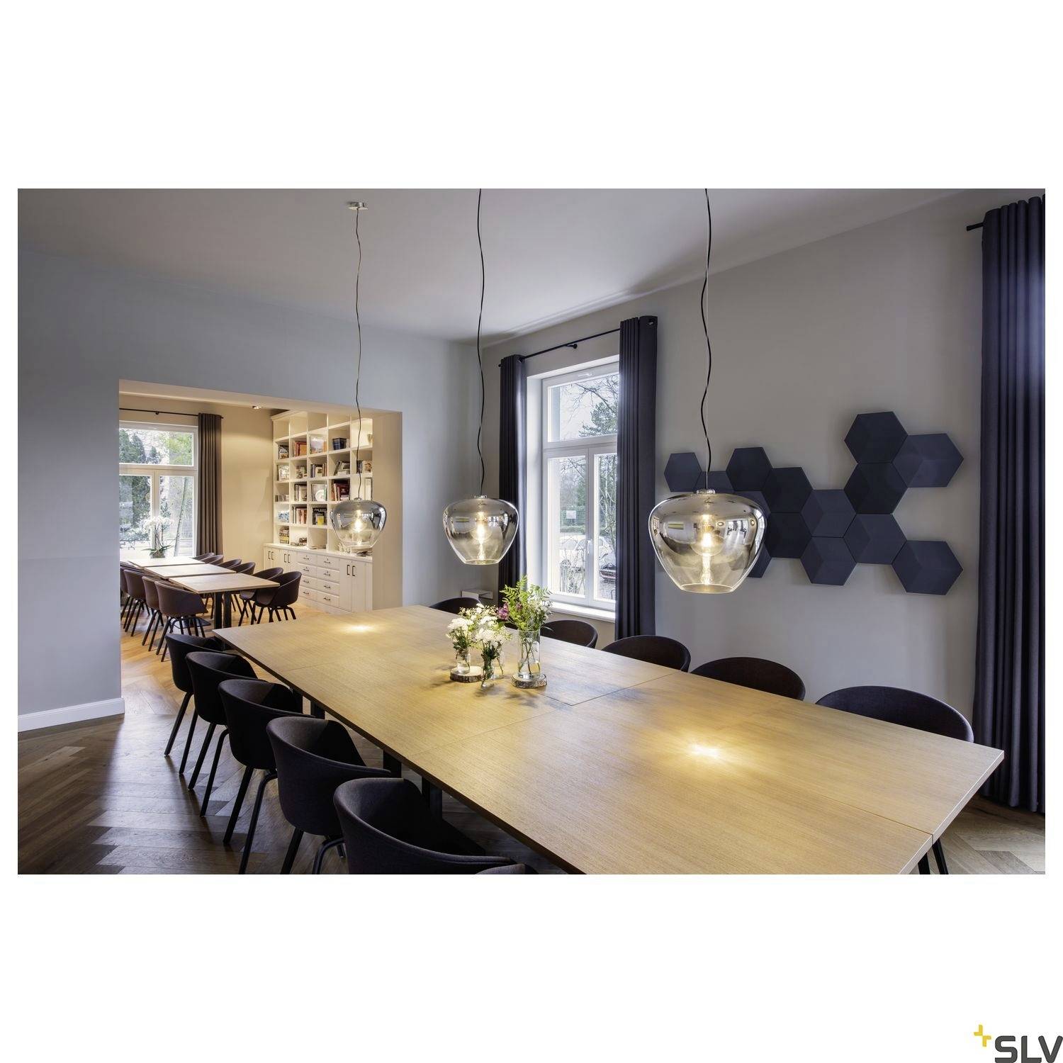 SLV PANTILO CONVEX 40 1003444 Pendelleuchte E27 40W Chrom