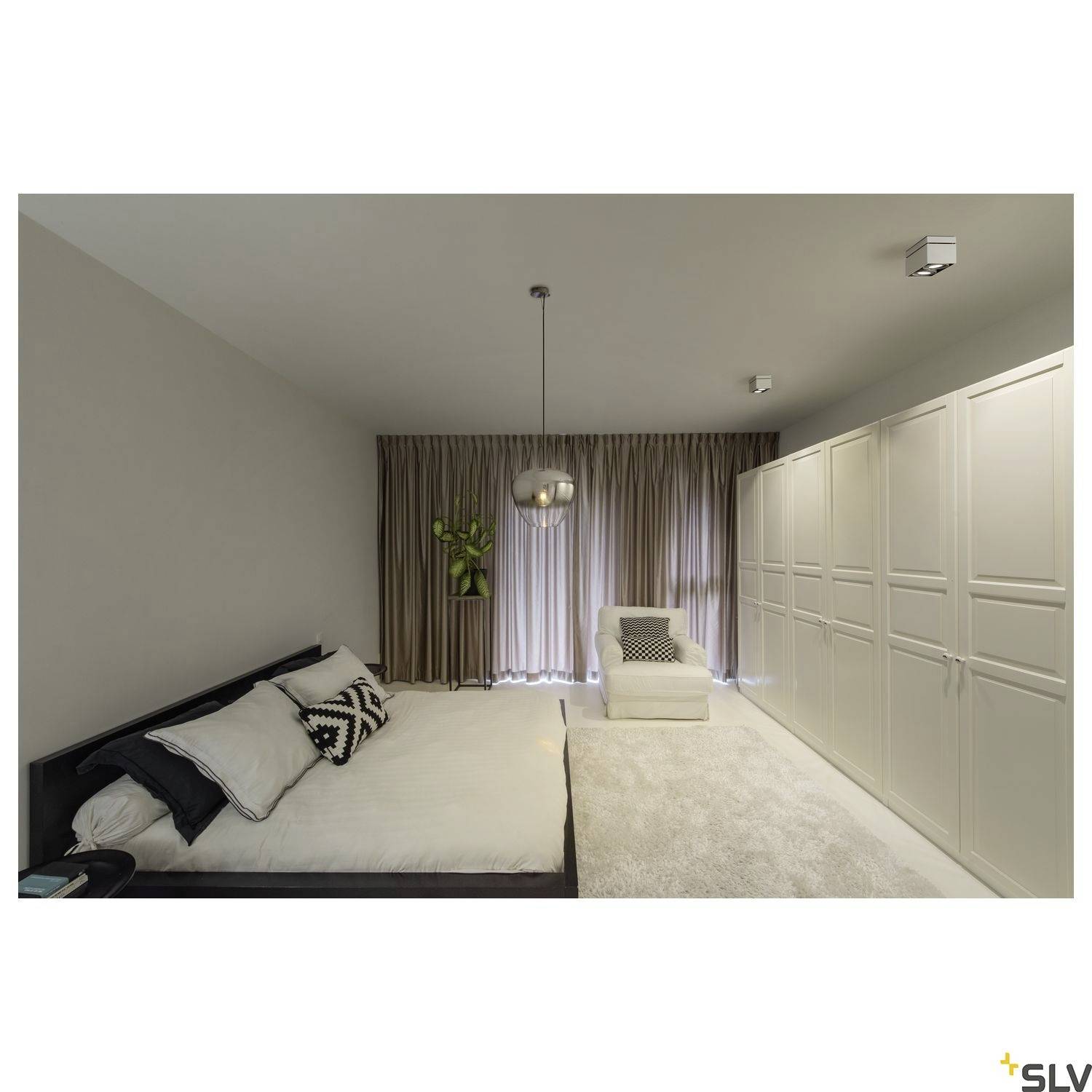 SLV PANTILO CONVEX 40 1003444 Pendelleuchte E27 40W Chrom