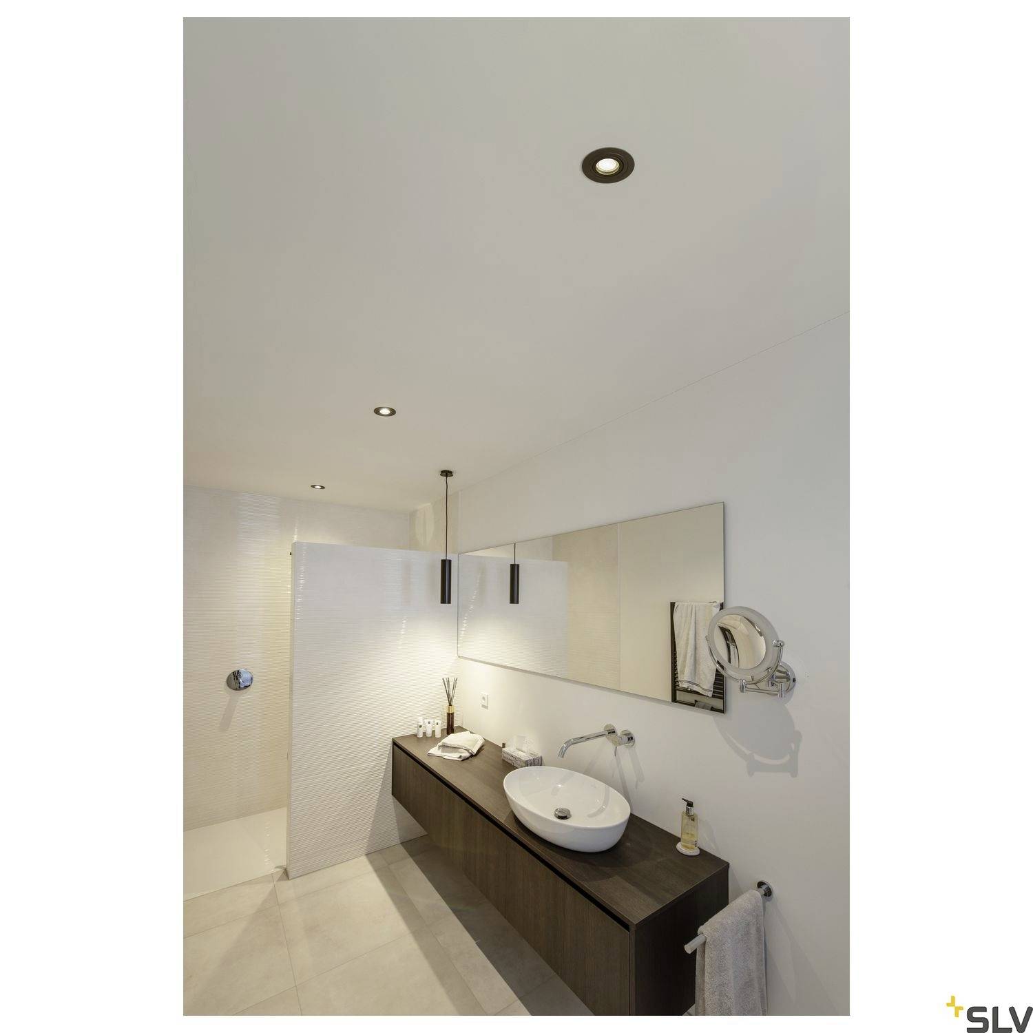 SLV ENOLA B 151850 Pendelleuchte Energiesparlampe GU10 50W Schwarz