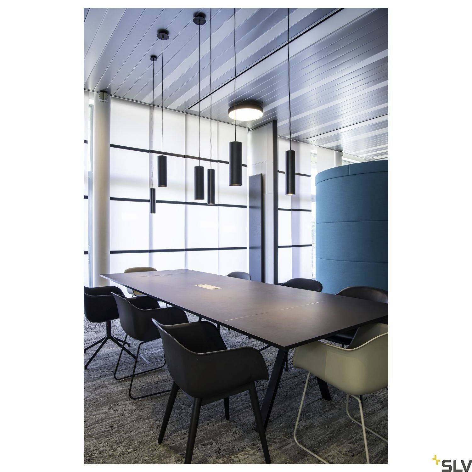 SLV ENOLA B 151850 Pendelleuchte Energiesparlampe GU10 50W Schwarz