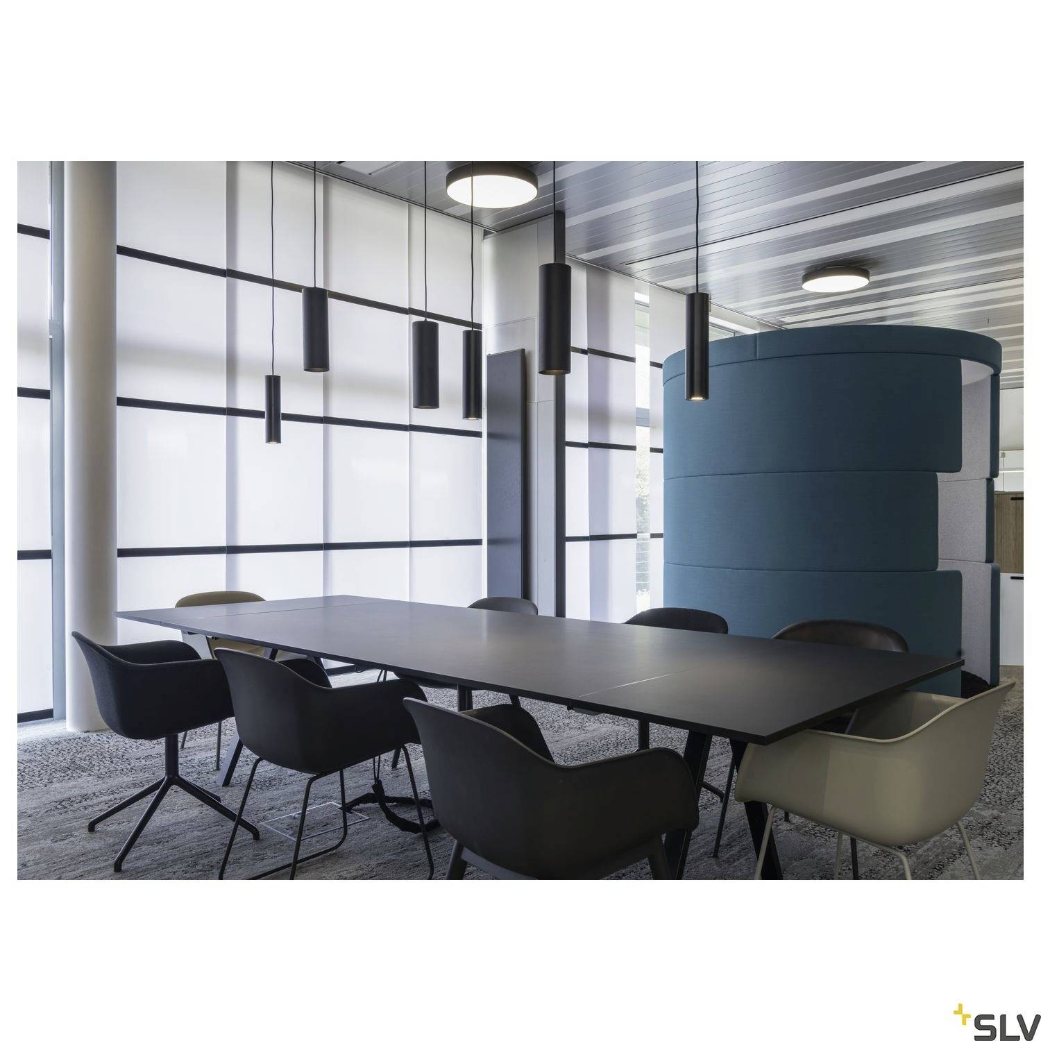 SLV ENOLA B 151850 Pendelleuchte Energiesparlampe GU10 50W Schwarz