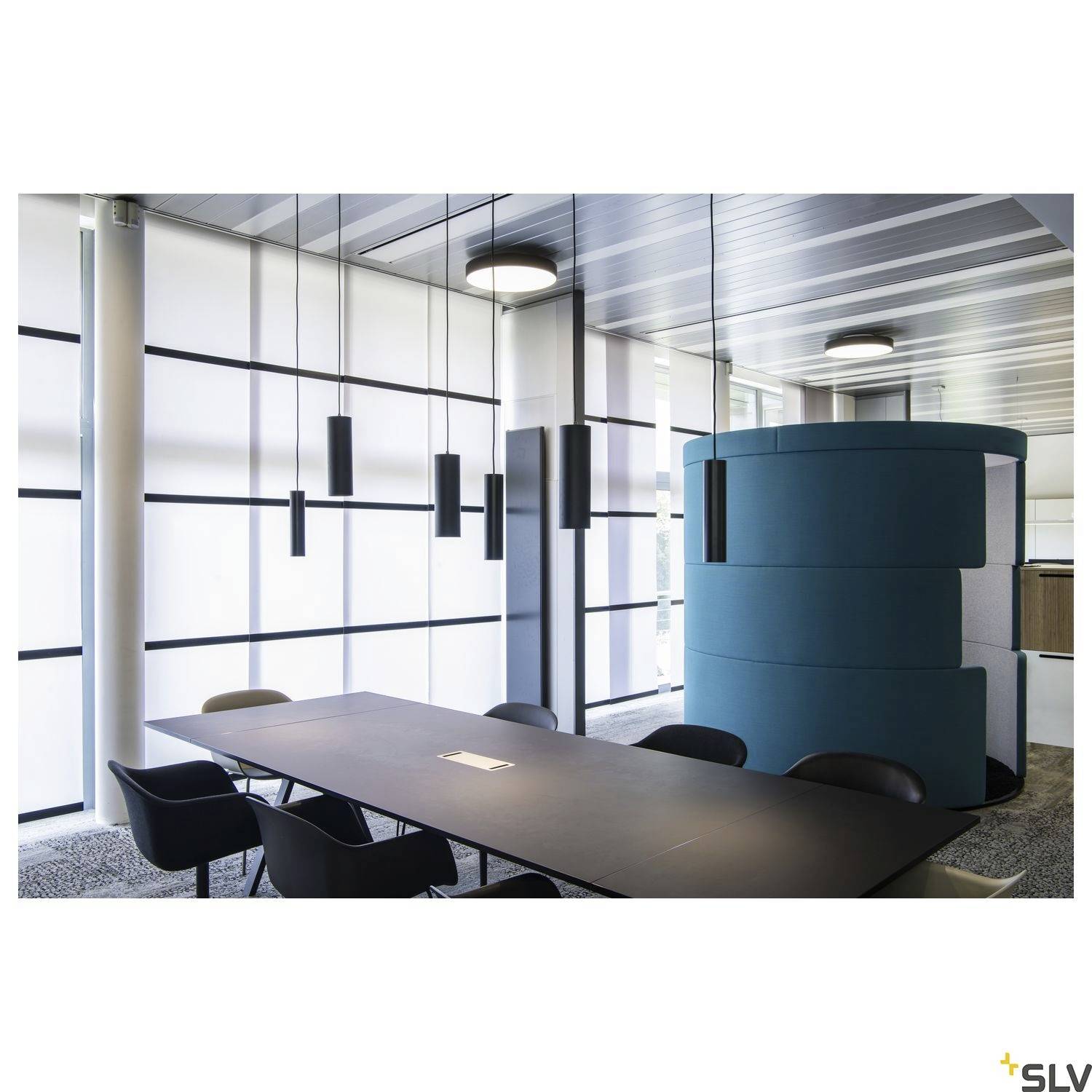 SLV ENOLA B 151850 Pendelleuchte Energiesparlampe GU10 50W Schwarz