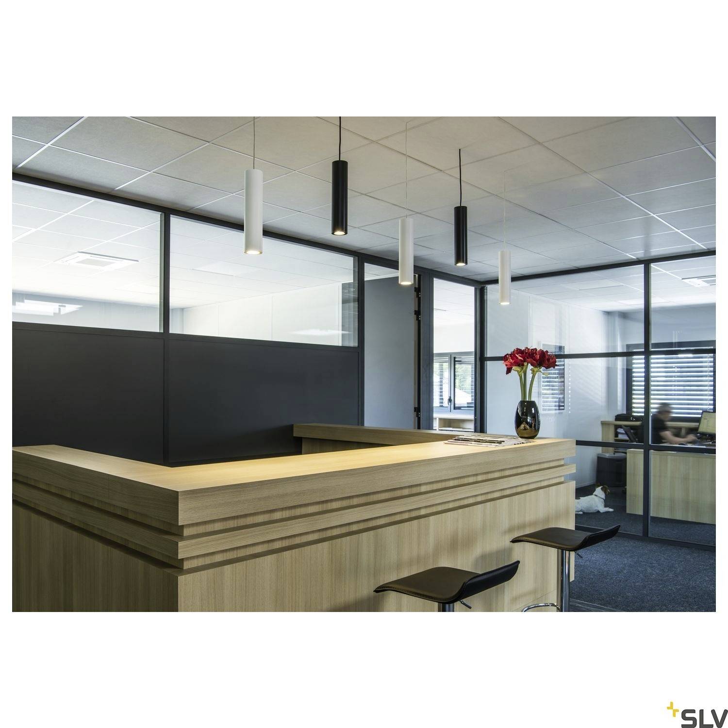 SLV ENOLA B 151850 Pendelleuchte Energiesparlampe GU10 50W Schwarz