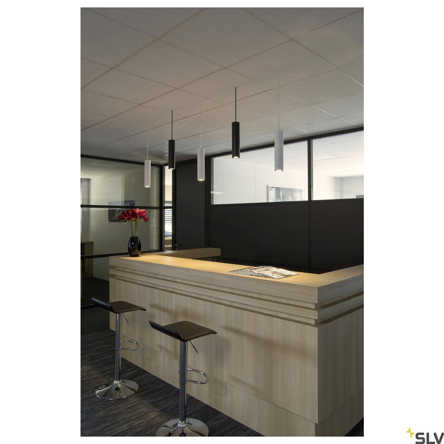 SLV ENOLA B 151850 Pendelleuchte Energiesparlampe GU10 50W Schwarz