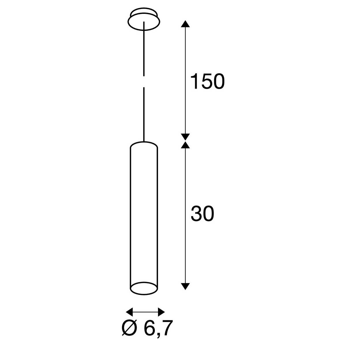 SLV ENOLA B 151850 Pendelleuchte Energiesparlampe GU10 50W Schwarz