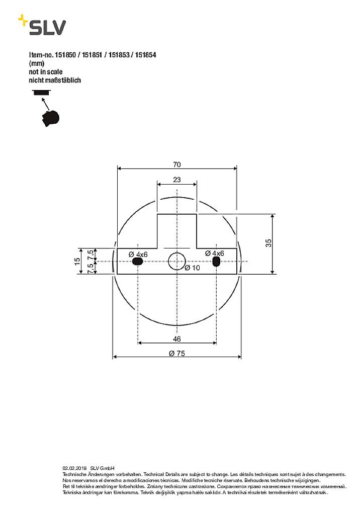 SLV ENOLA B 151851 Pendelleuchte Energiesparlampe GU10 50W Weiß