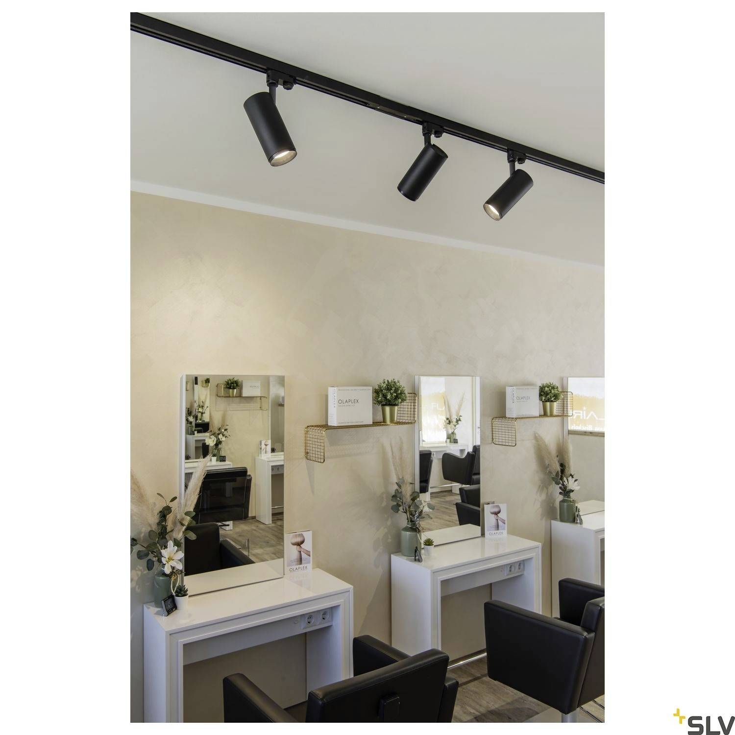 SLV NUMINOS M LED-Schienenstrahler 3phasig LED fest eingebaut 17.5W Schwarz