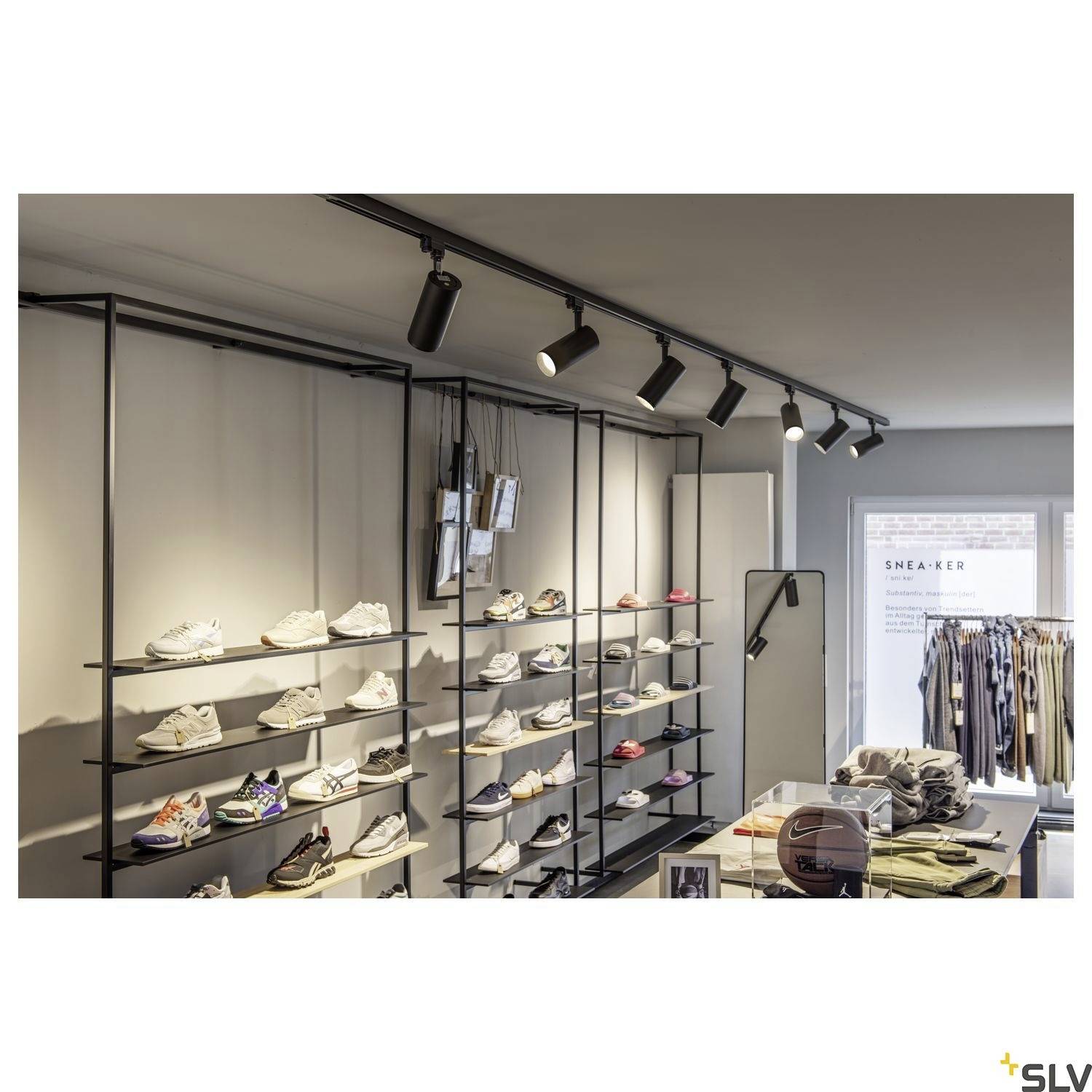 SLV NUMINOS M LED-Schienenstrahler 3phasig LED fest eingebaut 17.5W Schwarz