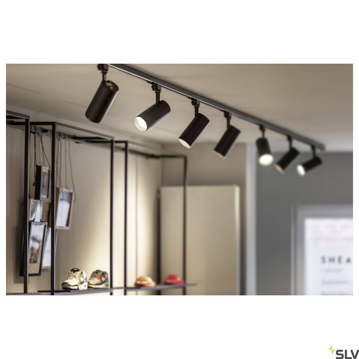 SLV NUMINOS M LED-Schienenstrahler 3phasig LED fest eingebaut 17.5W Schwarz