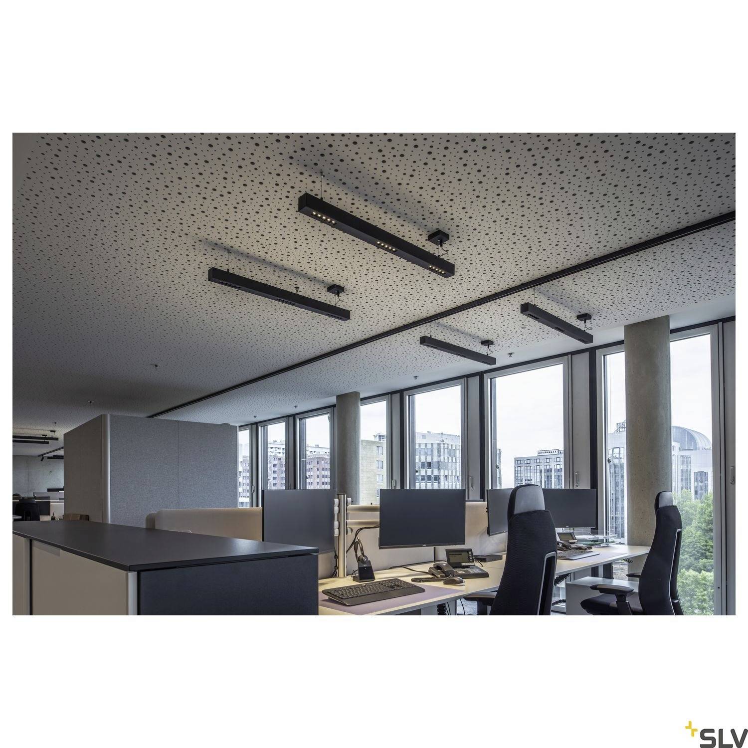 SLV Q-LINE ® 1000927 LED-Pendelleuchte LED fest eingebaut 14.1W Schwarz