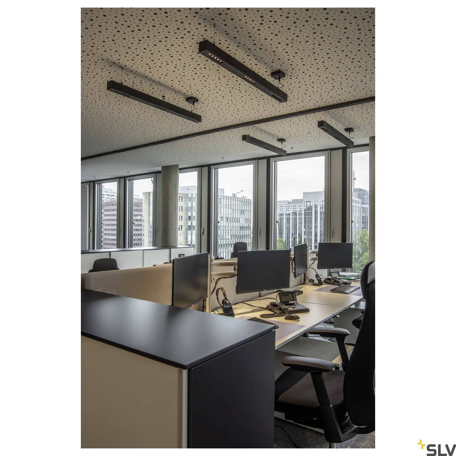 SLV Q-LINE ® 1000927 LED-Pendelleuchte LED fest eingebaut 14.1W Schwarz