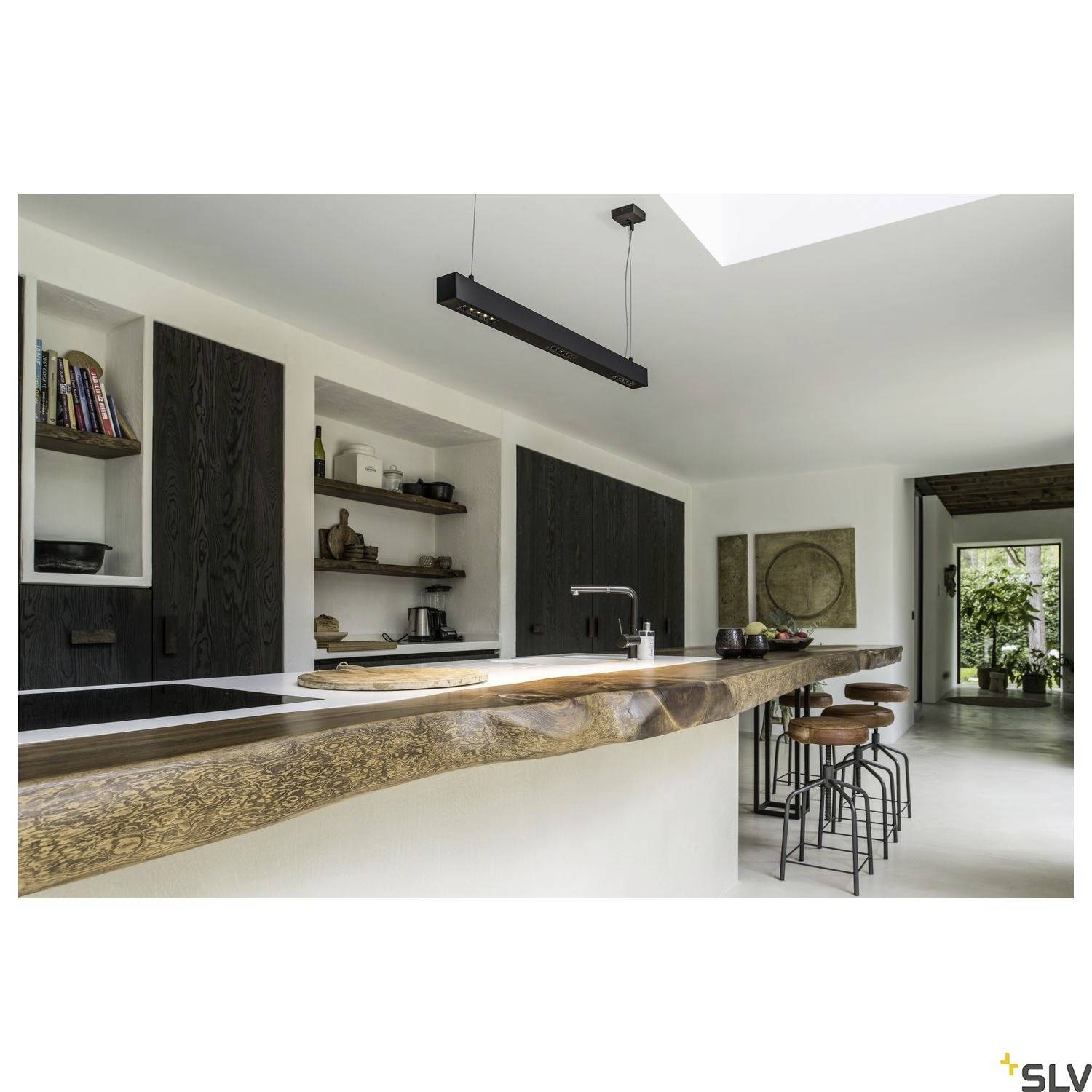 SLV Q-LINE ® 1000927 LED-Pendelleuchte LED fest eingebaut 14.1W Schwarz