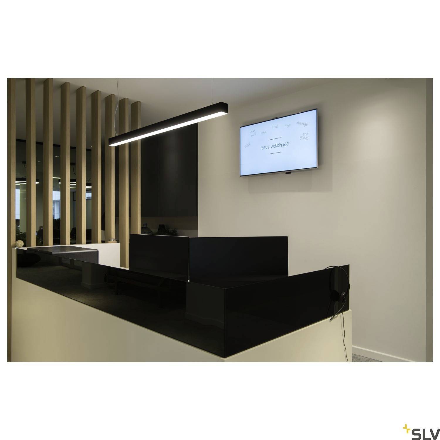 SLV GLENOS 1001400 LED-Pendelleuchte LED fest eingebaut 46W Schwarz