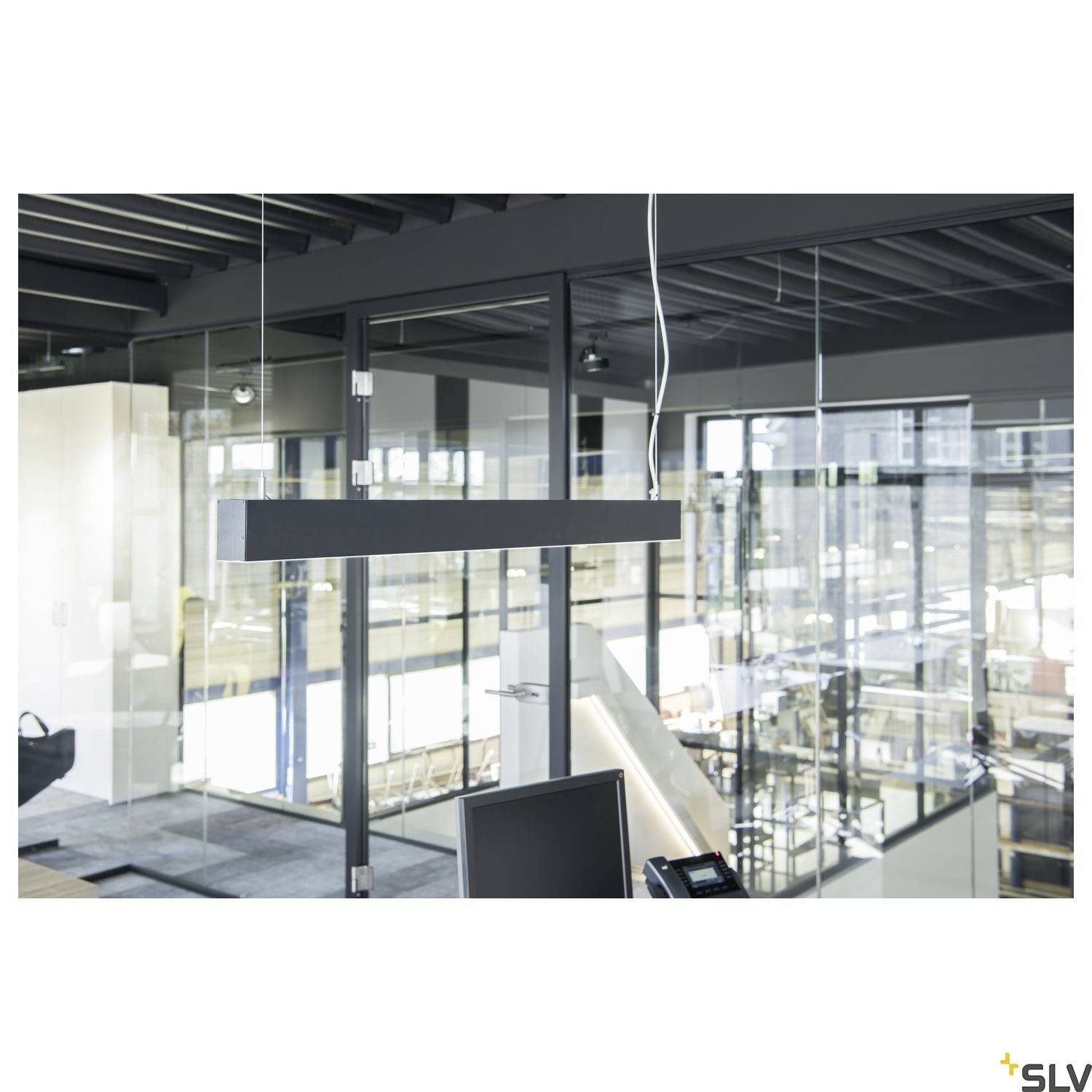 SLV GLENOS 1001403 LED-Pendelleuchte LED fest eingebaut 46W Schwarz