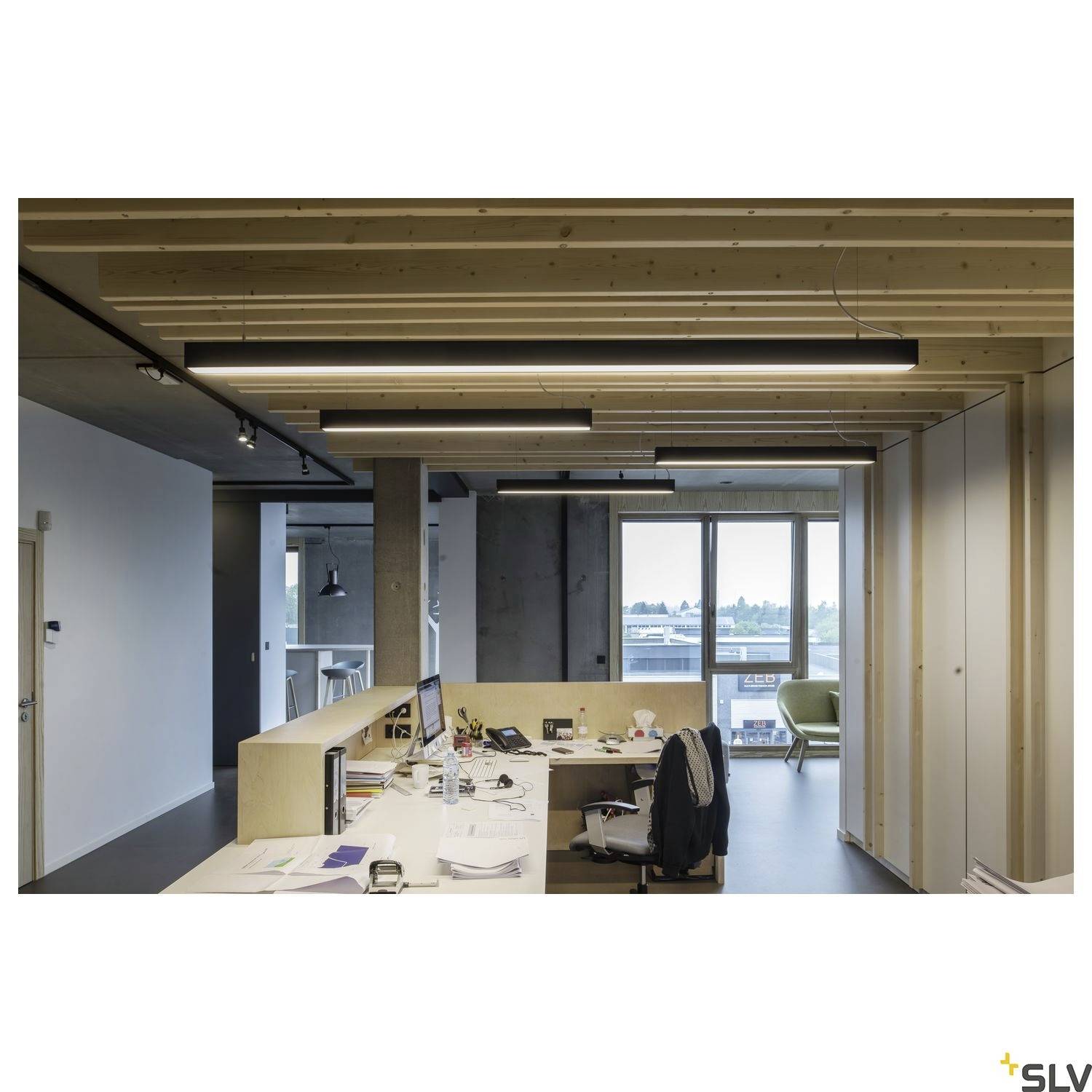 SLV GLENOS 1001409 LED-Pendelleuchte LED fest eingebaut 46W Schwarz