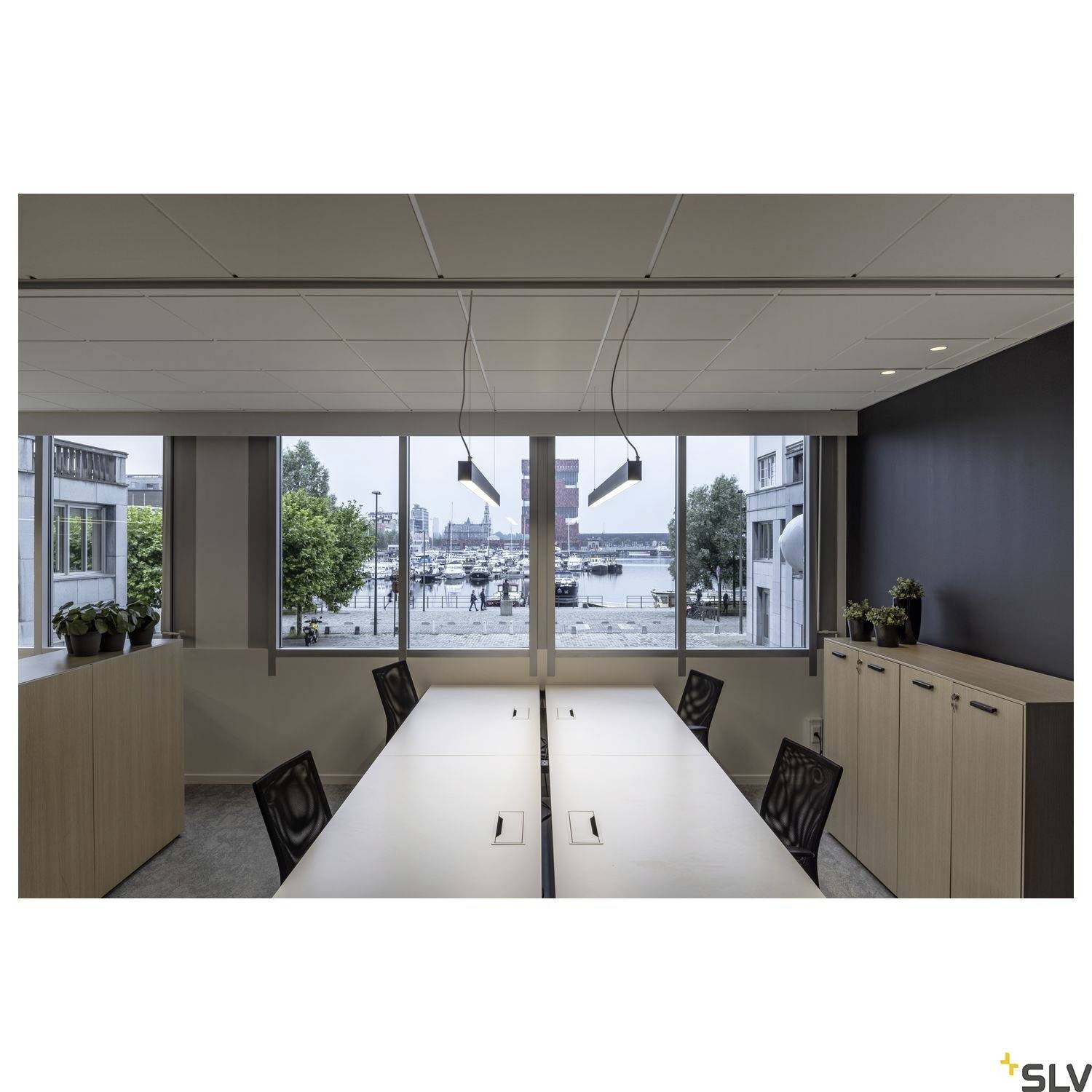 SLV GLENOS 1001409 LED-Pendelleuchte LED fest eingebaut 46W Schwarz