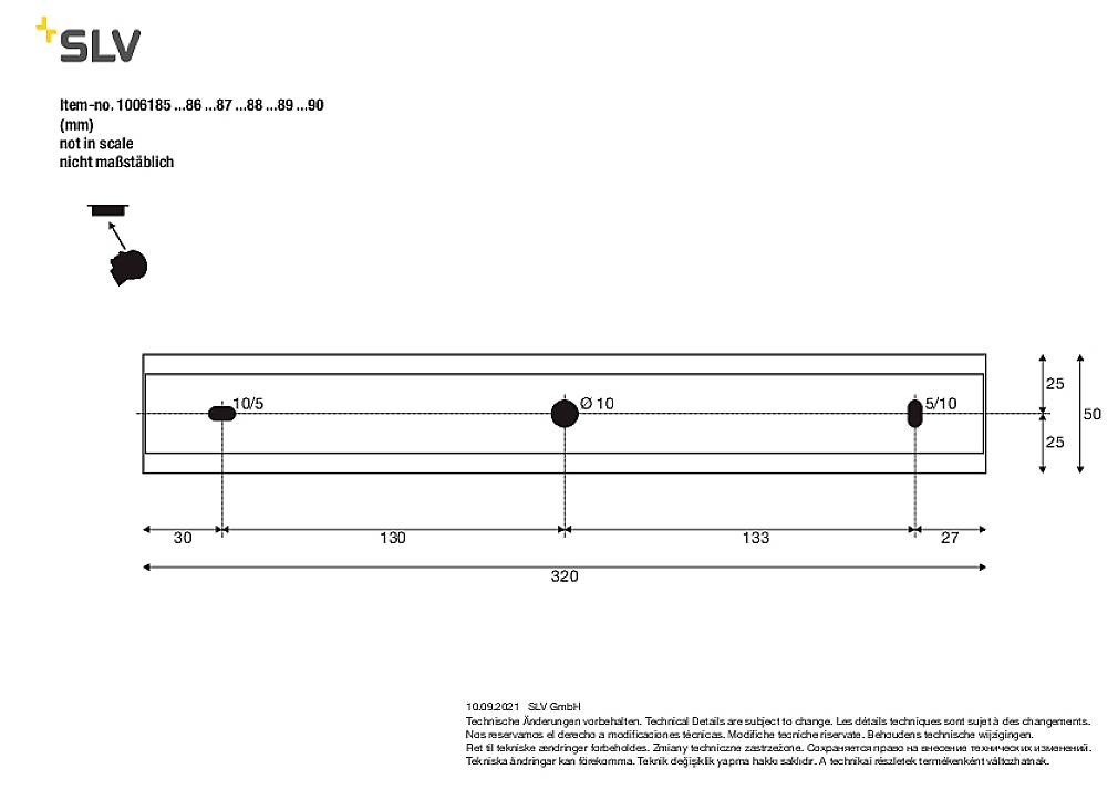 SLV ONE LINEAR 100 1006187 LED-Pendelleuchte LED fest eingebaut 24W Messing