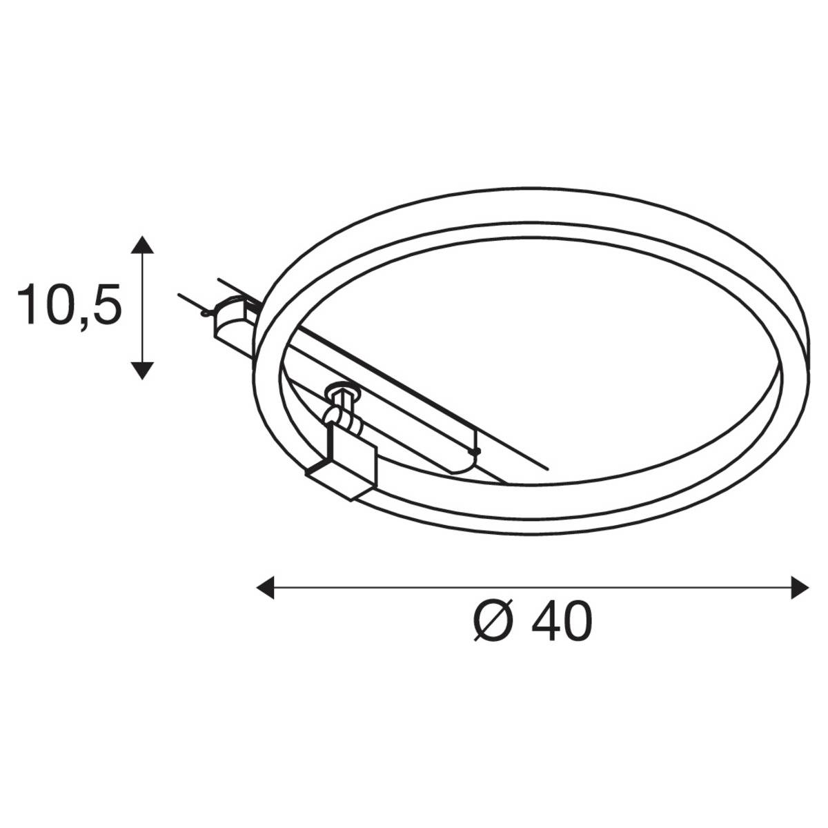 SLV ONE 40 TRACK LED-Schienenstrahler 3phasig LED fest eingebaut Weiß