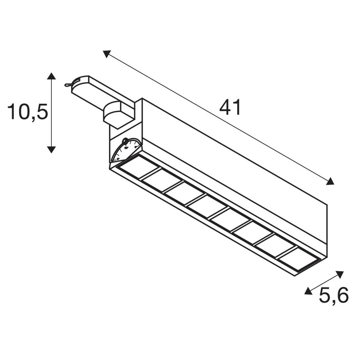 SLV SIGHT MOVE LED-Schienenstrahler 3phasig LED fest eingebaut Weiß
