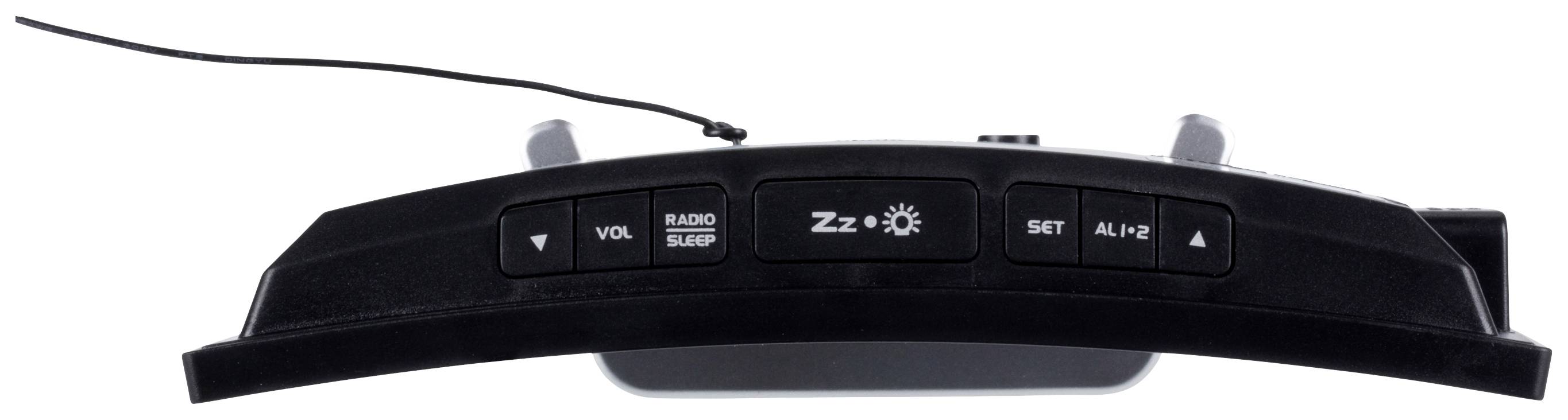 Roxx CR 302 Radiowecker UKW UKW, USB Akku-Ladefunktion, Weckfunktion Schwarz