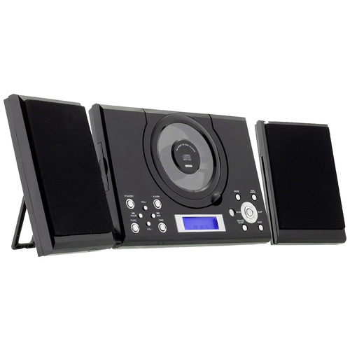 Roxx MC 201 Stereoanlage AUX, CD, UKW, Inkl. Fernbedienung, Inkl. Lautsprecherbox, Weckfunktion Sch