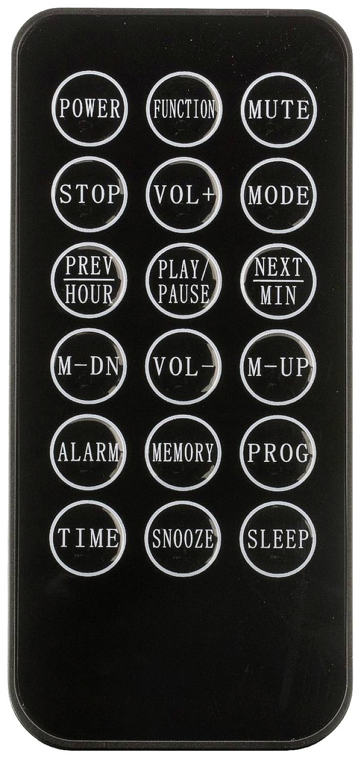 Roxx MC 201 Stereoanlage AUX, CD, UKW, Inkl. Fernbedienung, Inkl. Lautsprecherbox, Weckfunktion Schwarz