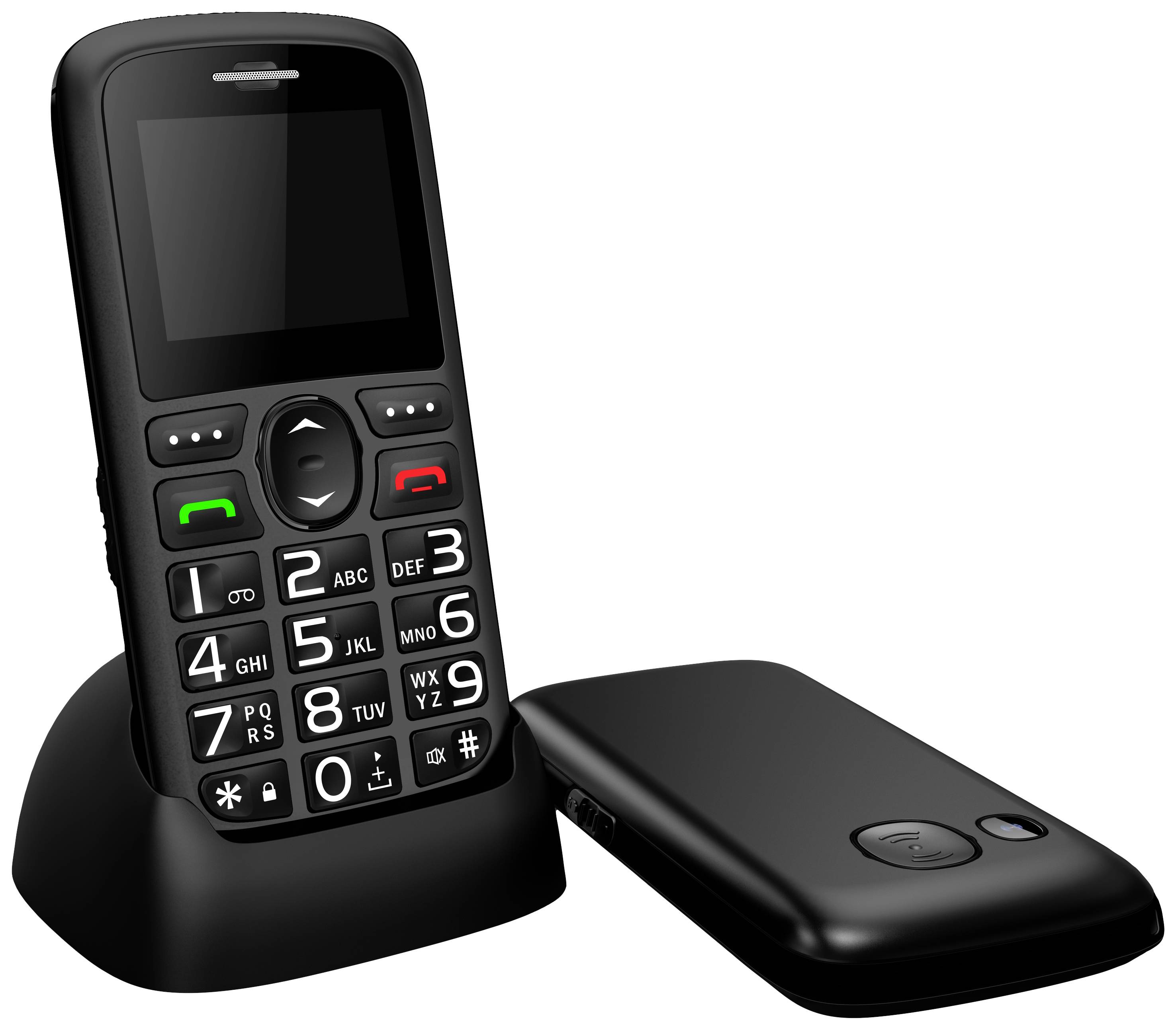 Roxx W 60 AZ Senioren-Handy mit Ladestation, SOS Taste Schwarz