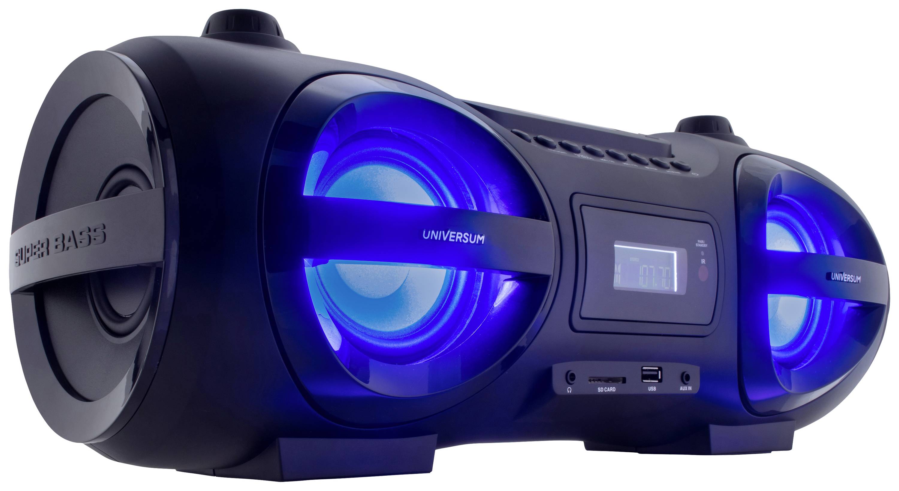 UNIVERSUM BB 500-20 Ghettoblaster UKW AUX, Bluetooth®, CD, SD, USB Inkl. Fernbedienung, Stimmungsli