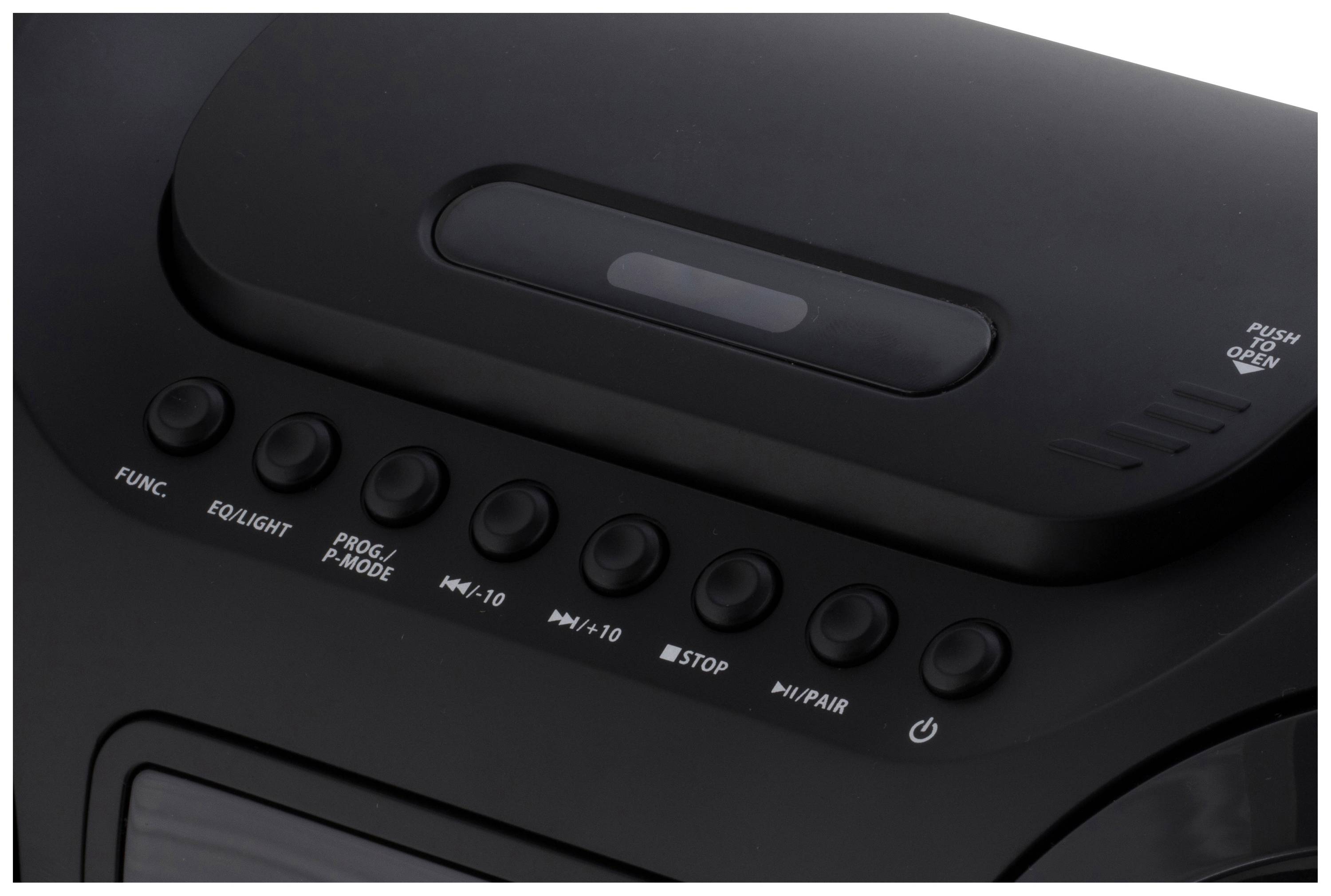 UNIVERSUM BB 500-20 Ghettoblaster UKW AUX, Bluetooth®, CD, SD, USB Inkl. Fernbedienung, Stimmungslicht Schwarz