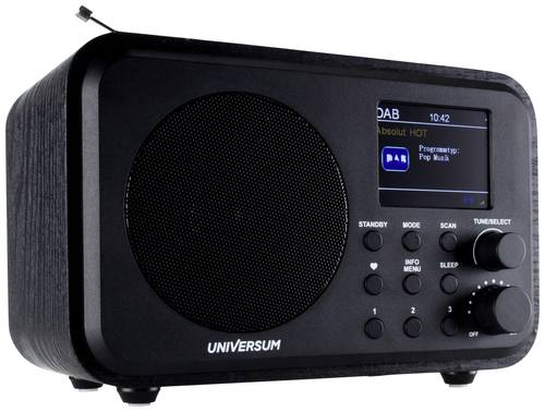 UNIVERSUM DR 300-20 Tischradio DAB+, UKW Bluetooth®, DAB+, UKW wiederaufladbar Schwarz